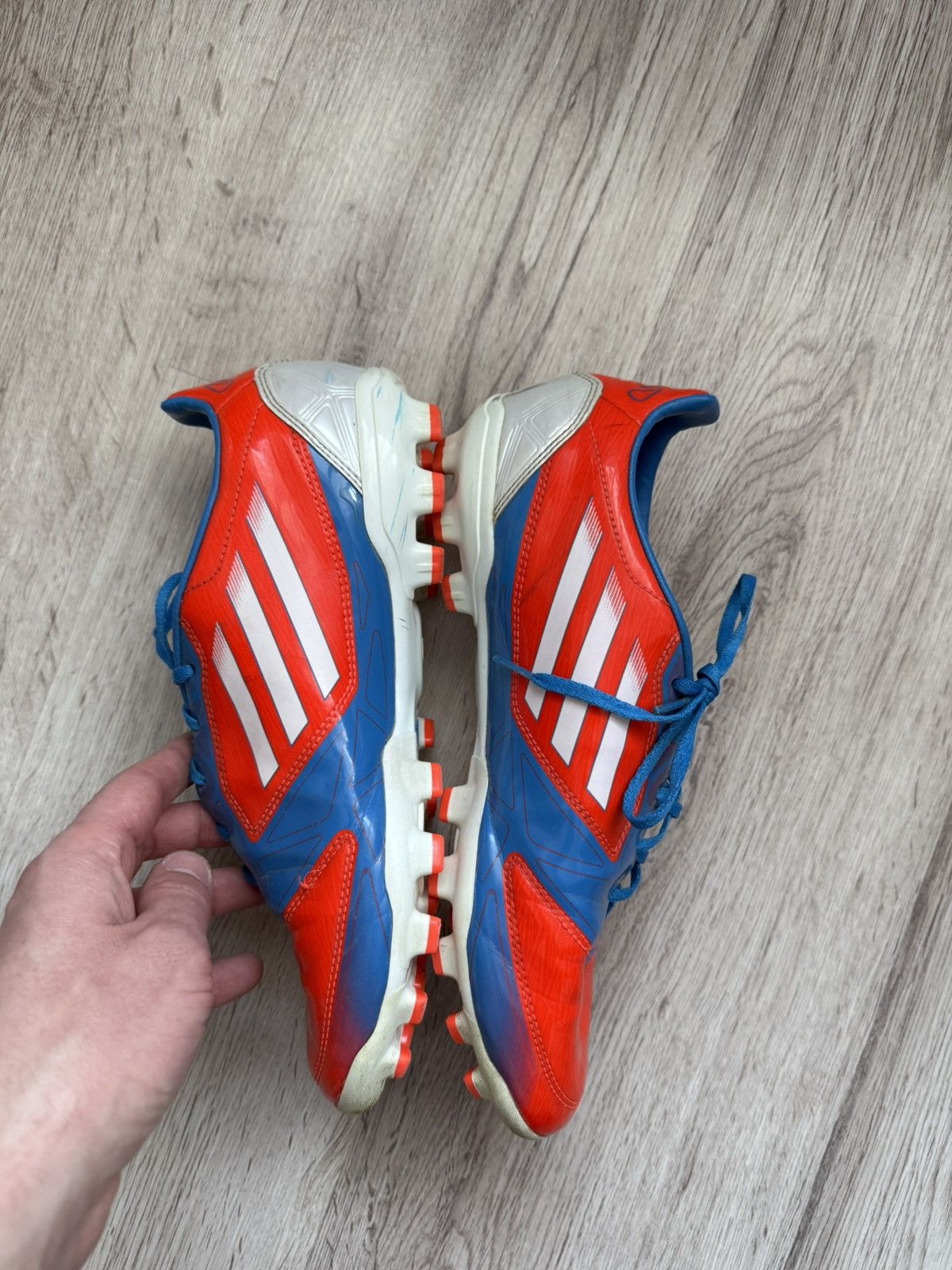 Adidas Adidas F50 Soccer Cleats Red Blue FG Size US 9.5 (V21304) Size US 9.5 / EU 42-43 - 5 Thumbnail