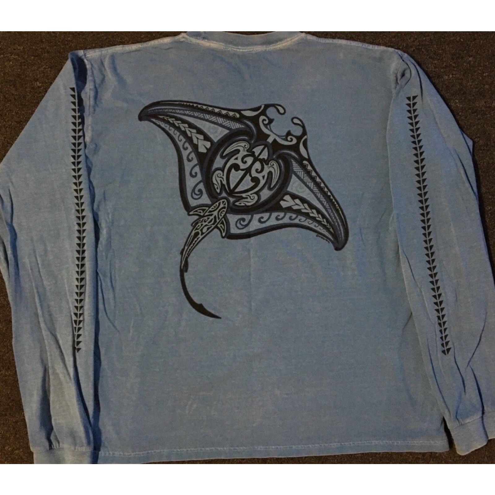 Vintage Vtg Hawaii Tribal Stingray Faded Shirt S Beach Surf Skate Grunge Biker Y2K 90s Size US S / EU 44-46 / 1 - 2 Thumbnail