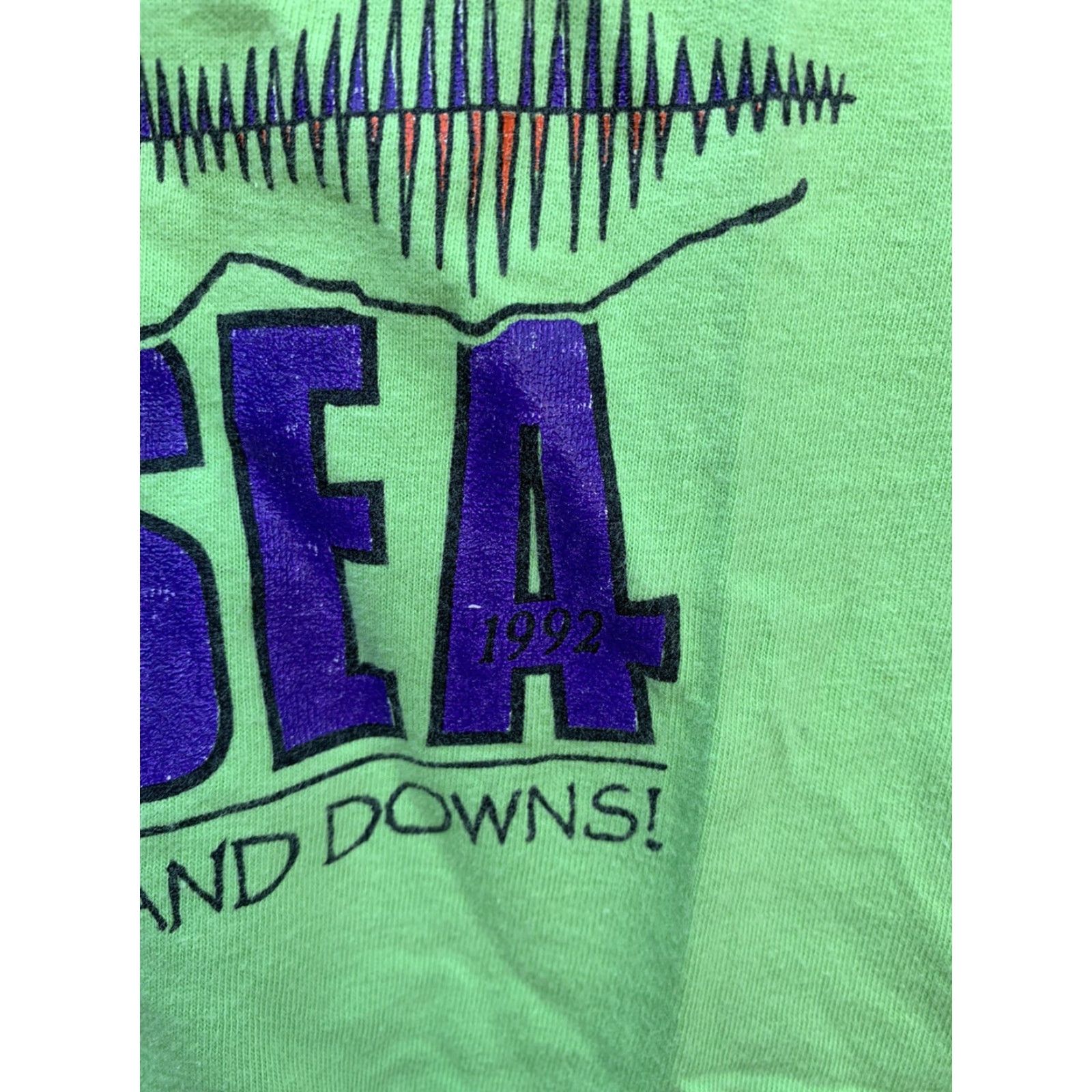 Hanes VINTAGE Hanes Beefy-T T-Shirt Men 90s 1990s Walt Stacks Double Dipsea 1992 Green Short Sleeve Crew Neck Size L Graphic Print Size US L / EU 52-54 / 3 - 6 Thumbnail