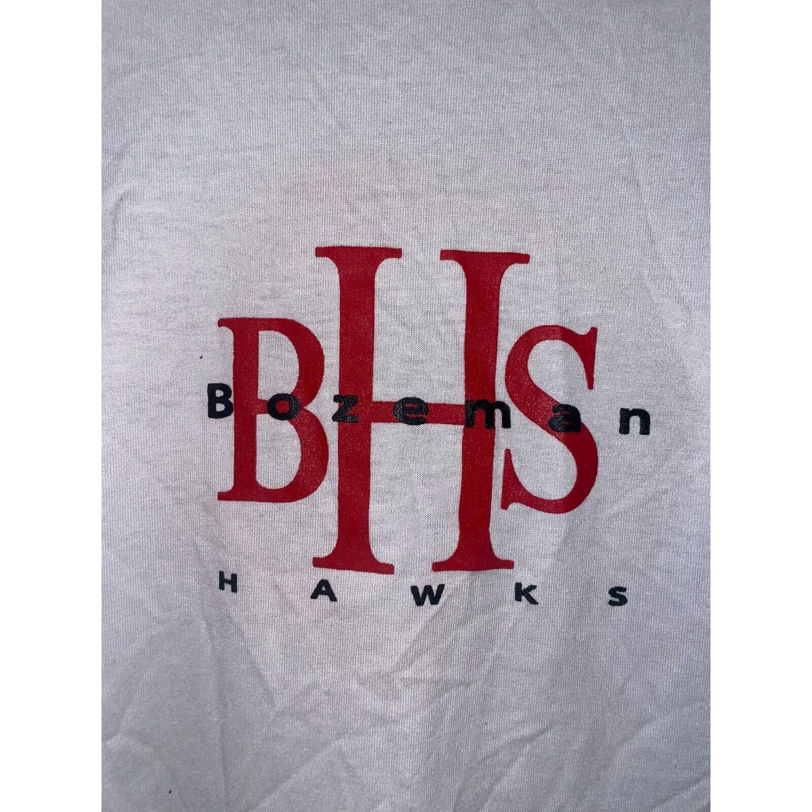 Jerzees Vintage Bozeman Shirt BHS Hawks School Tee 90s Test Print L Size US L / EU 52-54 / 3 - 3 Thumbnail