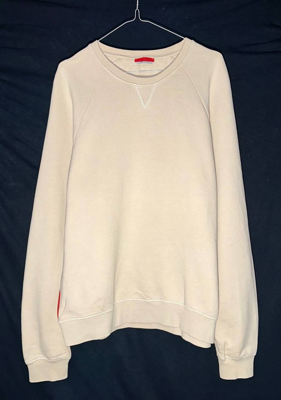 Prada prada sweatshirt Sweater beige vintage red logo rare 2000s Size XXL / US 16-18 / IT 52-54 - 2 Thumbnail