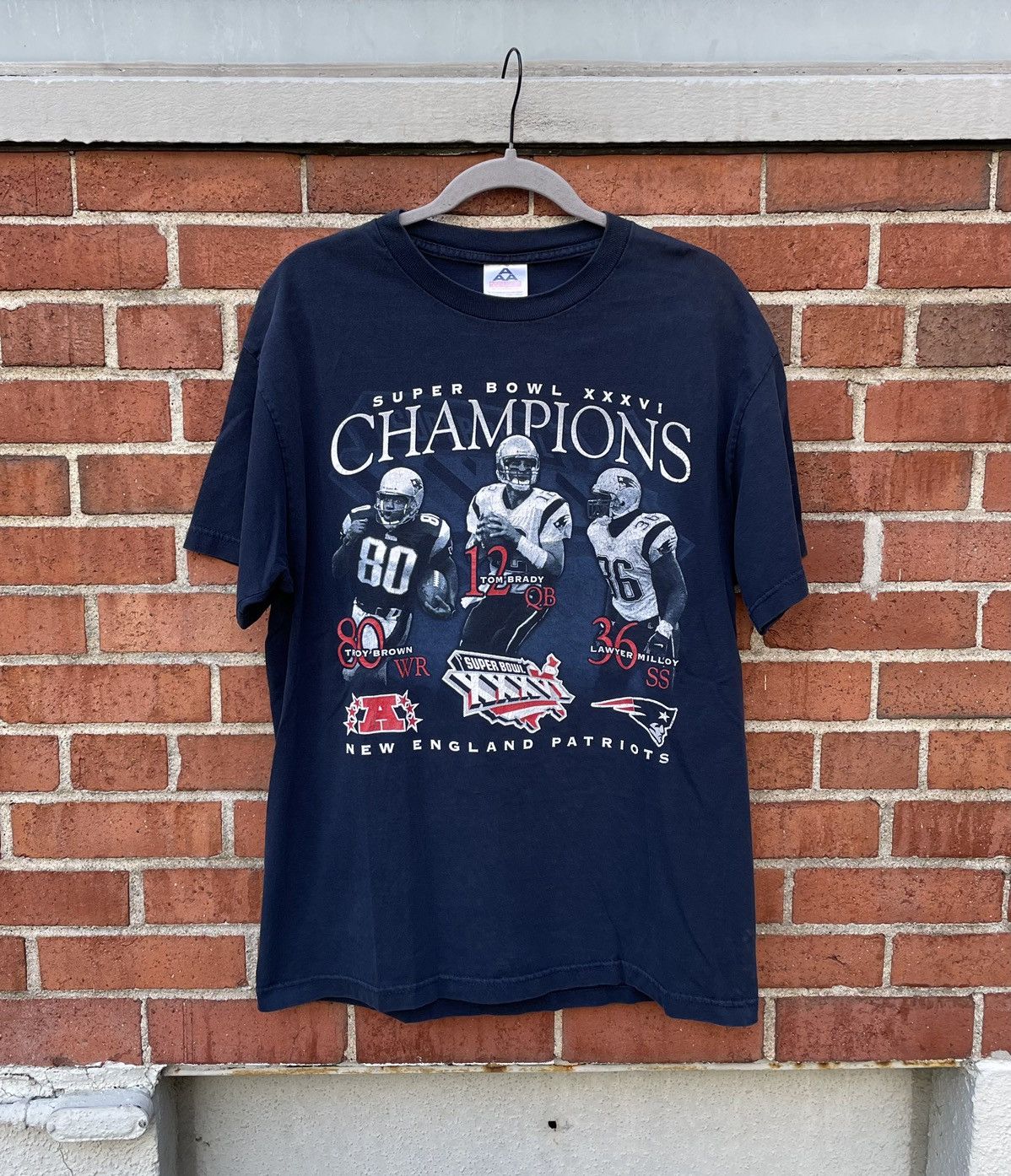 Alstyle Superbowl XXXVI Patriots Champions Graphic T-Shirt Size US L / EU 52-54 / 3 - 1 Thumbnail
