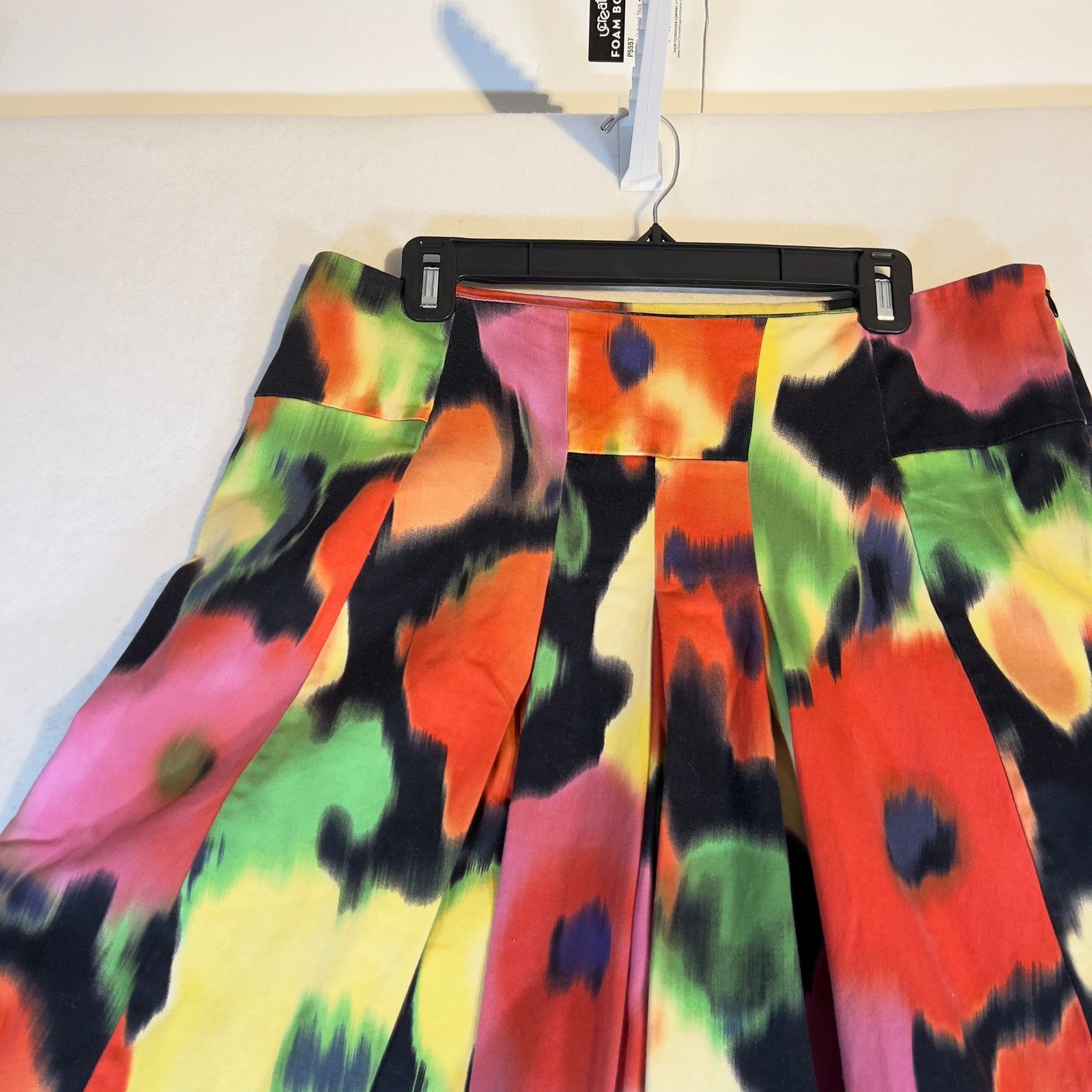 Other attention ALine Box Pleat Skirt Woman 14 Watercolor Floral Size 34" / US 12 / IT 48 - 6 Thumbnail