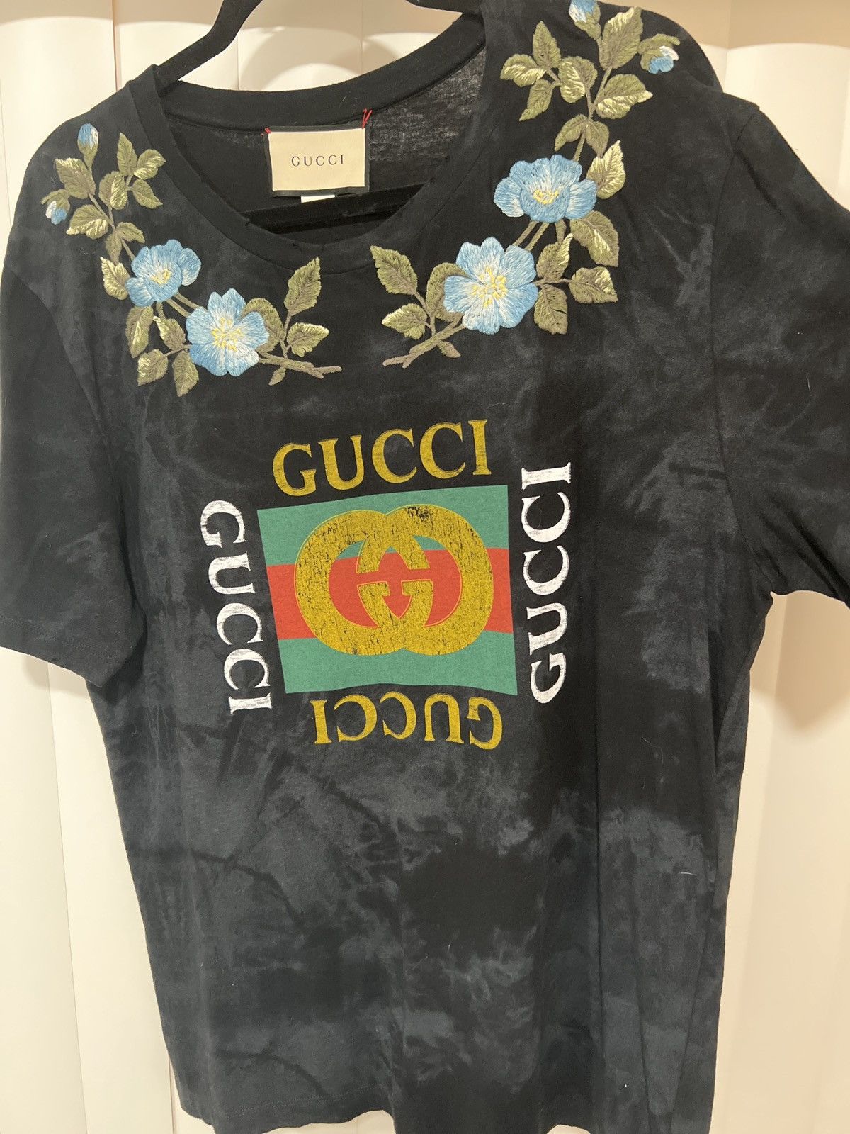 Gucci Gucci Vintage Tie Dye logo T shirt Size US L / EU 52-54 / 3 - 2 Thumbnail