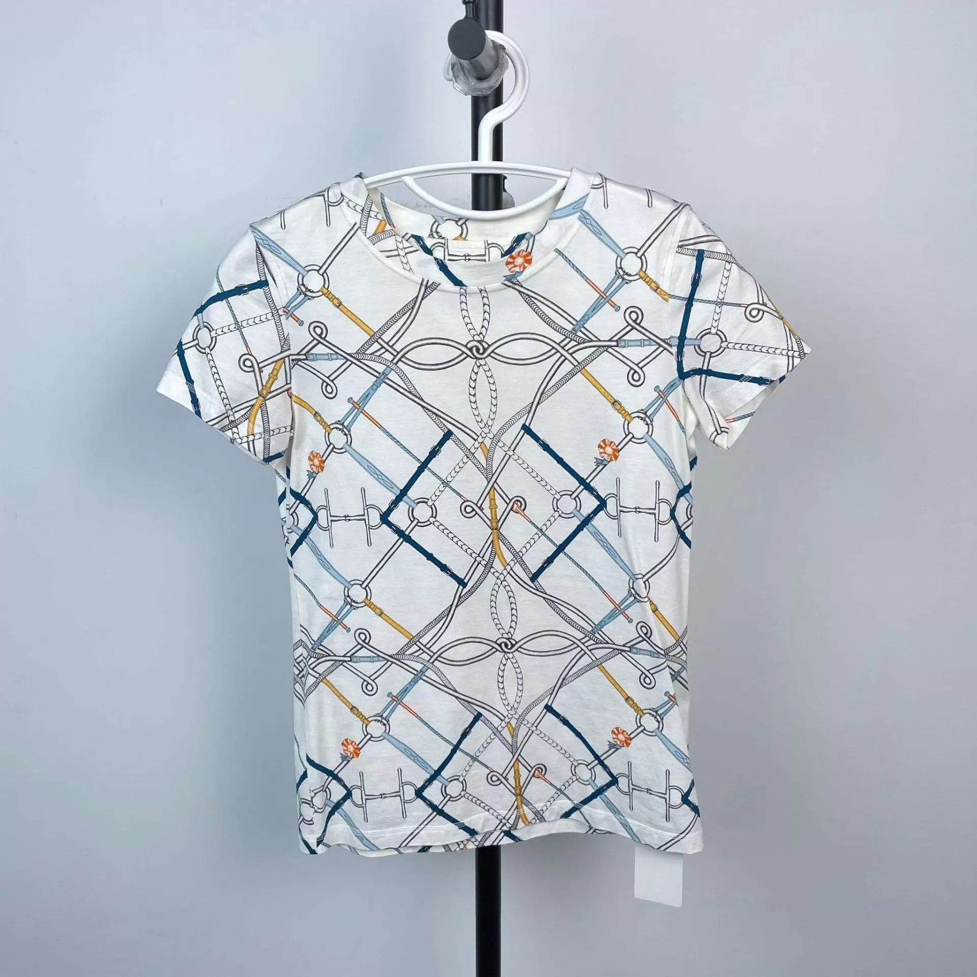Hermes Hermès 95 New Cotton Short Sleeve Tee 34 Size XS / US 0-2 / IT 36-38 - 1 Thumbnail
