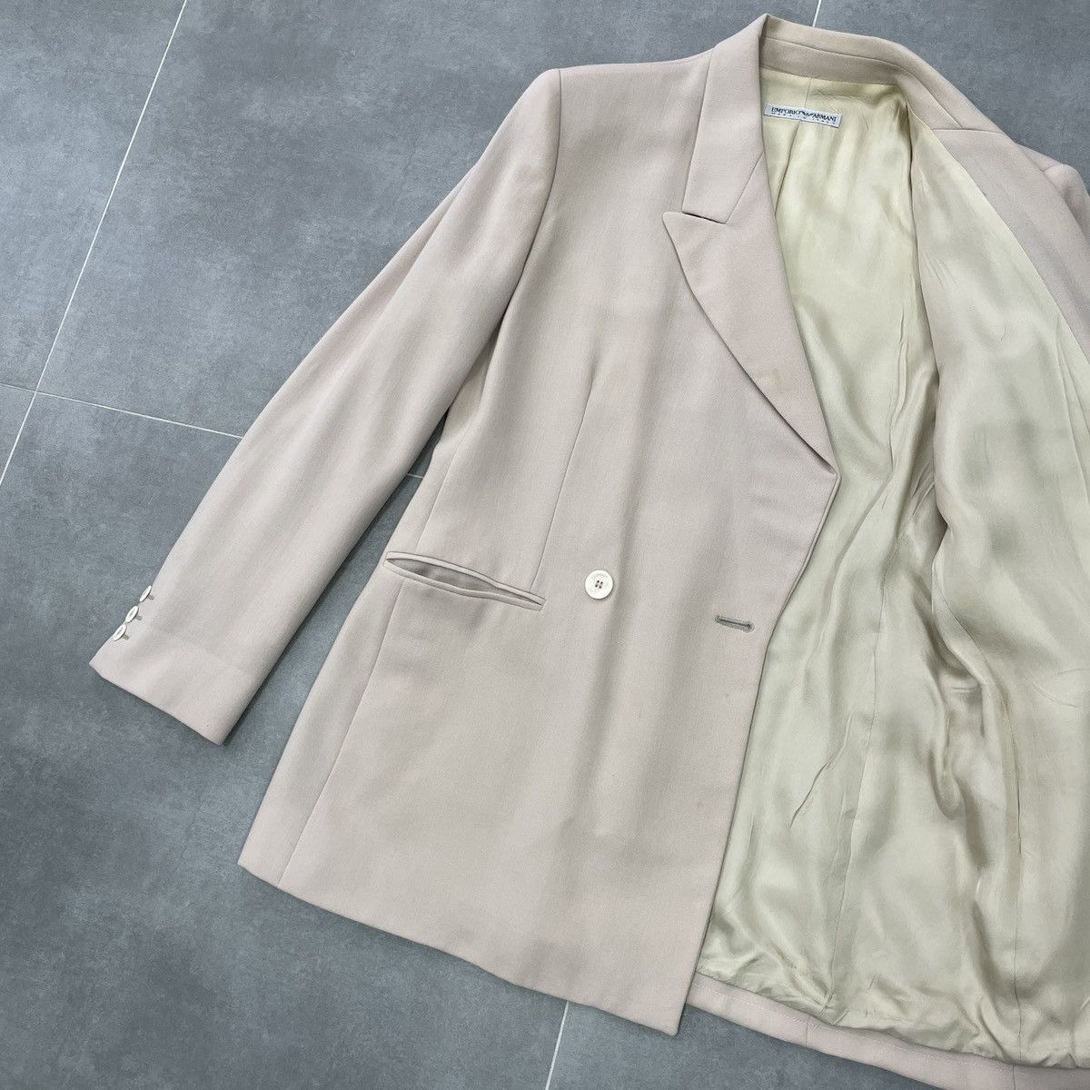 Emporio Armani × Vintage Vintage Emporio Armani Wool Blazer Size 46 Size L / US 10 / IT 46 - 10 Thumbnail