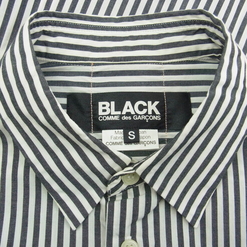 Comme des Garcons Black Shirt Satin Fluorescent Line Stripe Long Sleeve Black Size US S / EU 44-46 / 1 - 3 Thumbnail