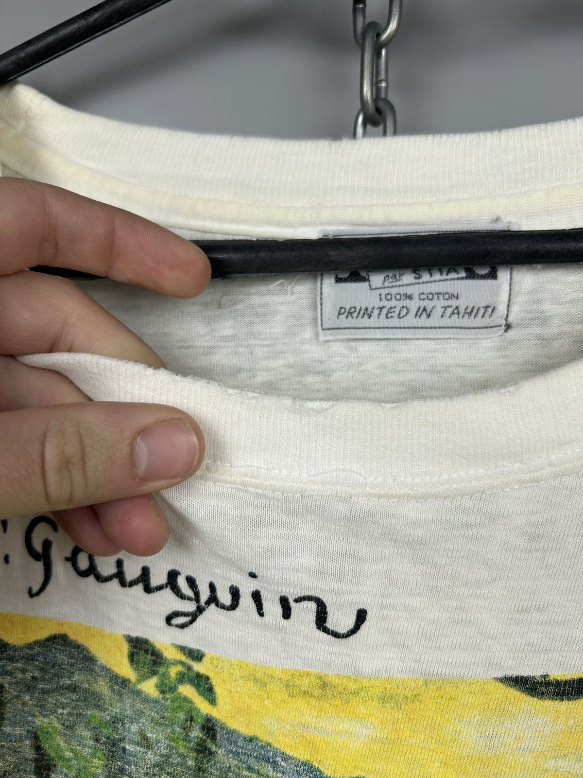 Vintage Vintage Gaugin Tahiti Marquises T shirt Size US L / EU 52-54 / 3 - 6 Thumbnail