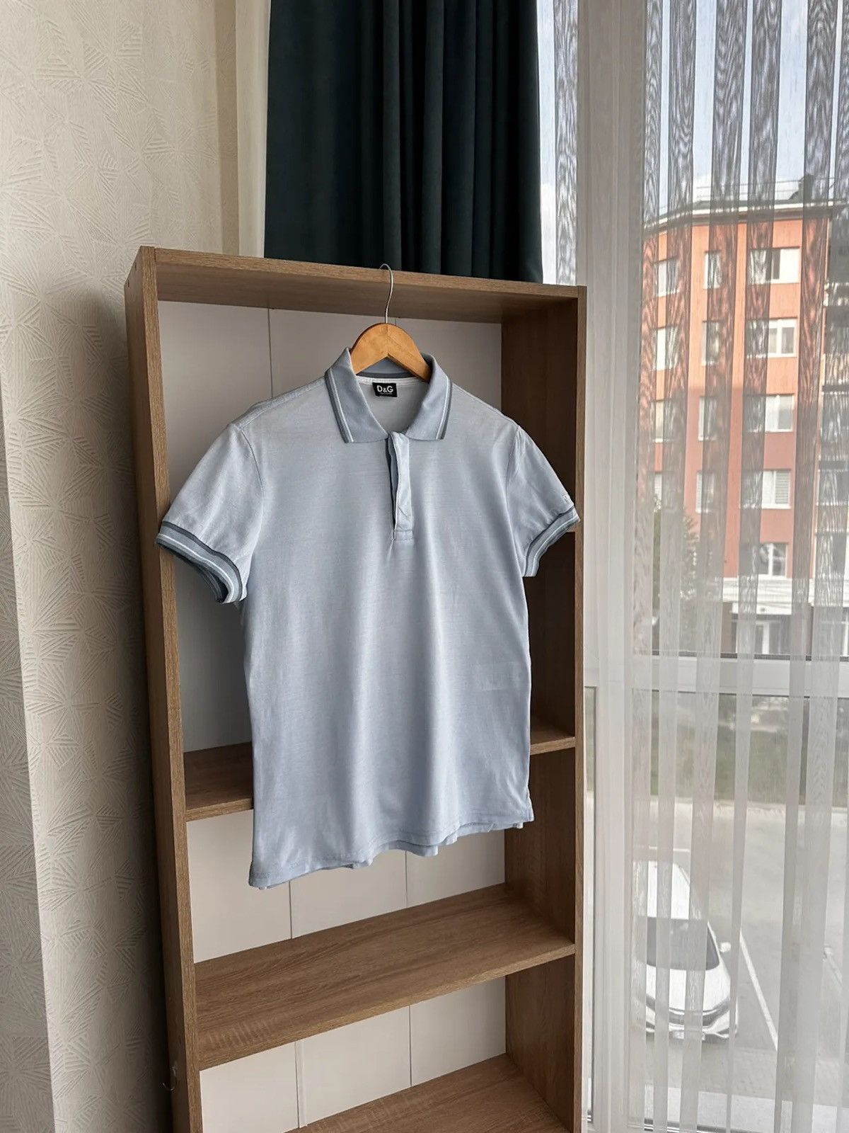 Vintage Dolce & Gabanna Blue Luxury Lightweight Polo Shirt