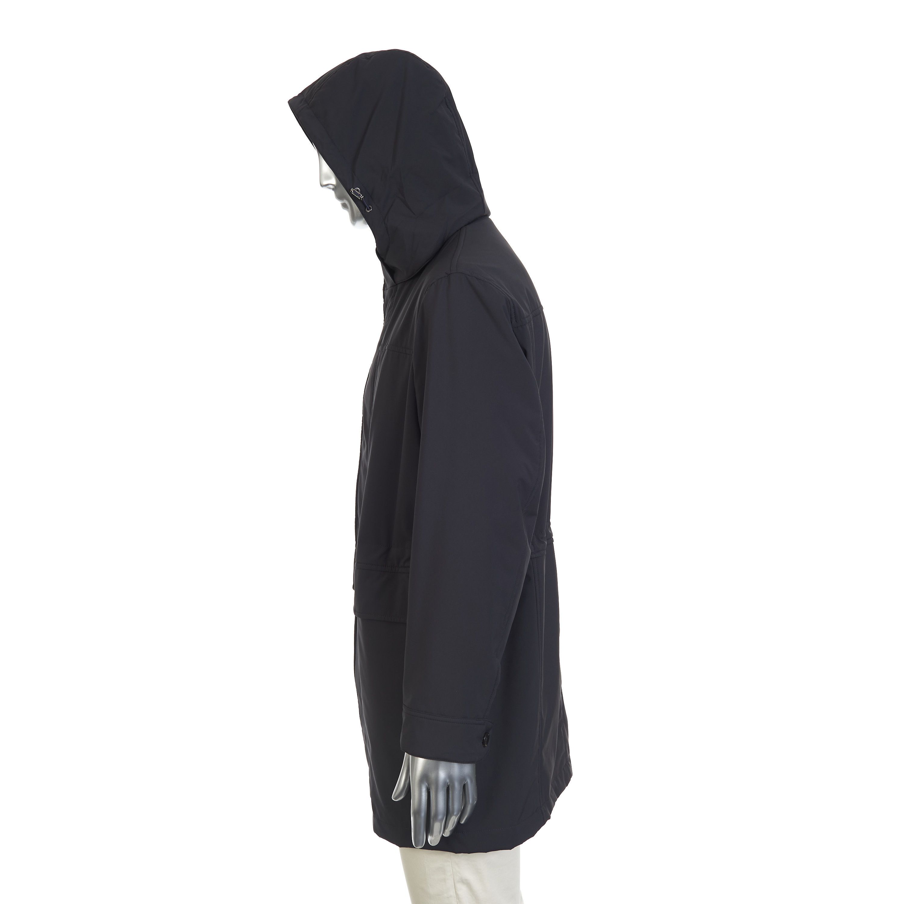 Brioni Parka Coat In Navy Blue Performa Nylon With Detachable Hood Size US M / EU 48-50 / 2 - 12 Thumbnail