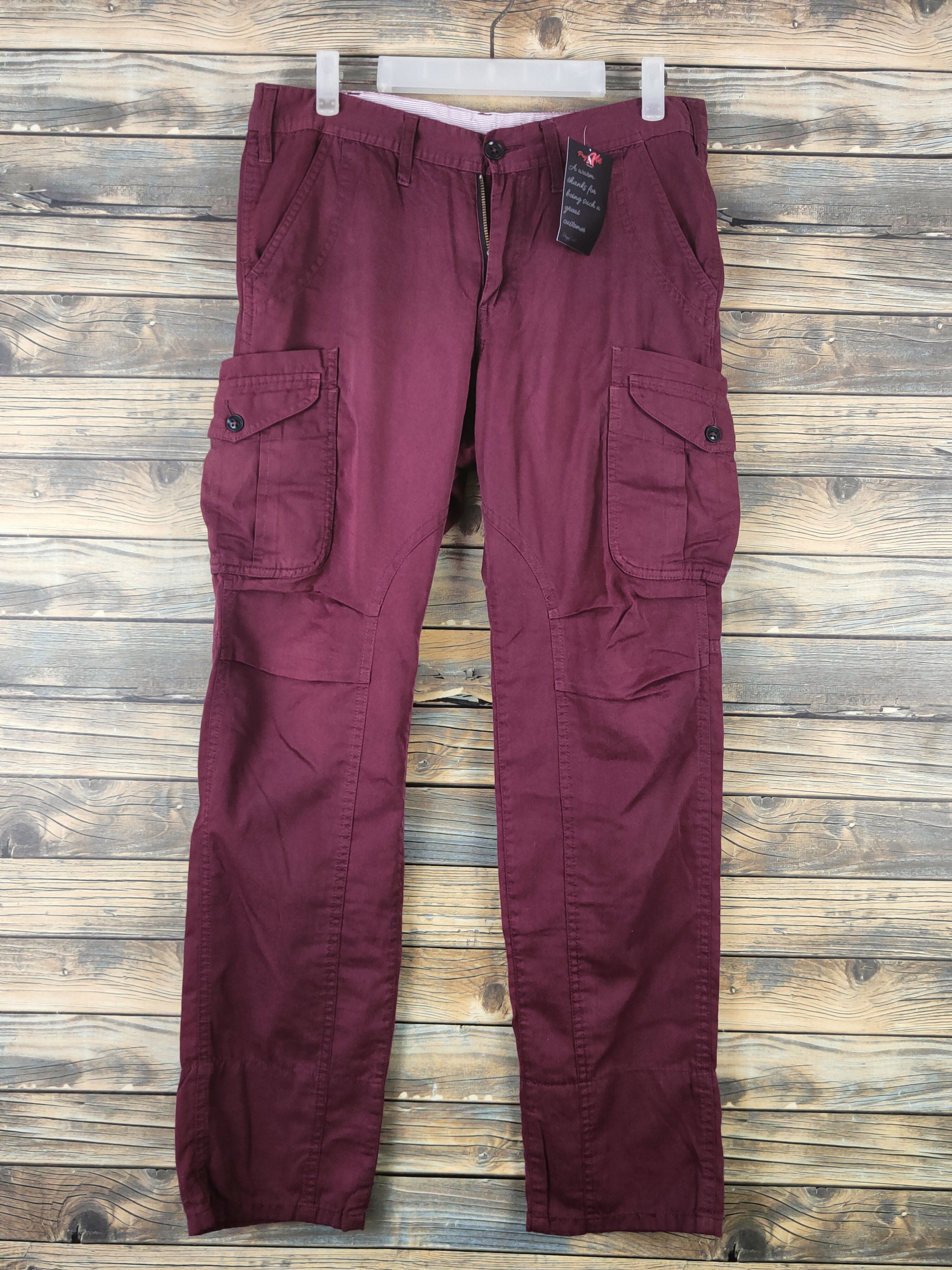 Japanese Brand DL TK Purple Multipocket Cargo Pants #46-096 Size US 31 - 1 Thumbnail