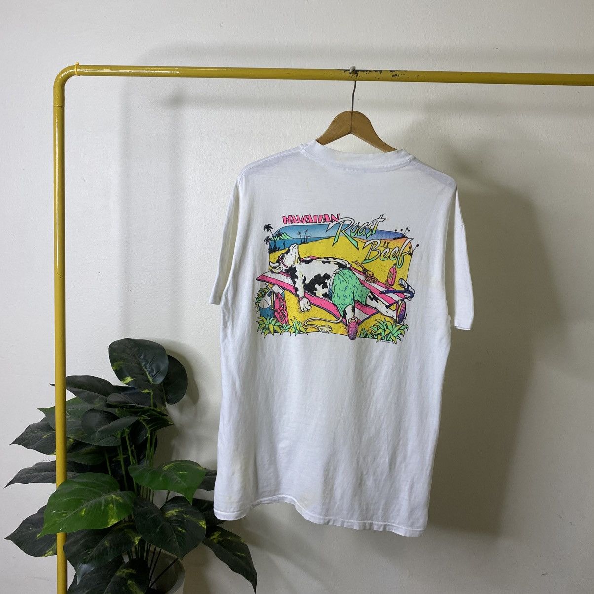 Vintage 1990s Hawaiian Roast Beef Funny Humor T Shirt Size US M / EU 48-50 / 2 - 1 Thumbnail