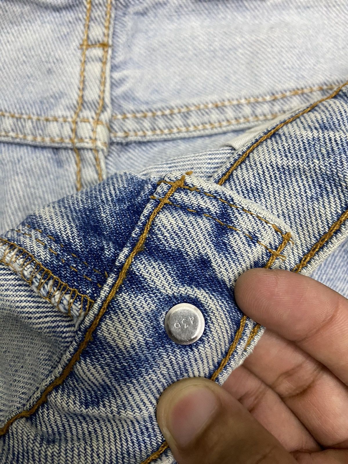 JNCO VINTAGE LEVIS 505 ORANGE TAB DISTRESSED DENIM Size US 33 - 11 Thumbnail