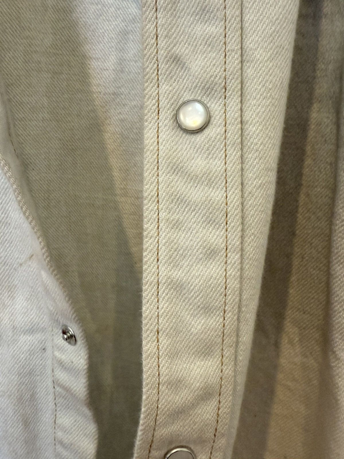 Maison Margiela Maison Margiela selvedge oversized white denim jacket Size US L / EU 52-54 / 3 - 5 Thumbnail