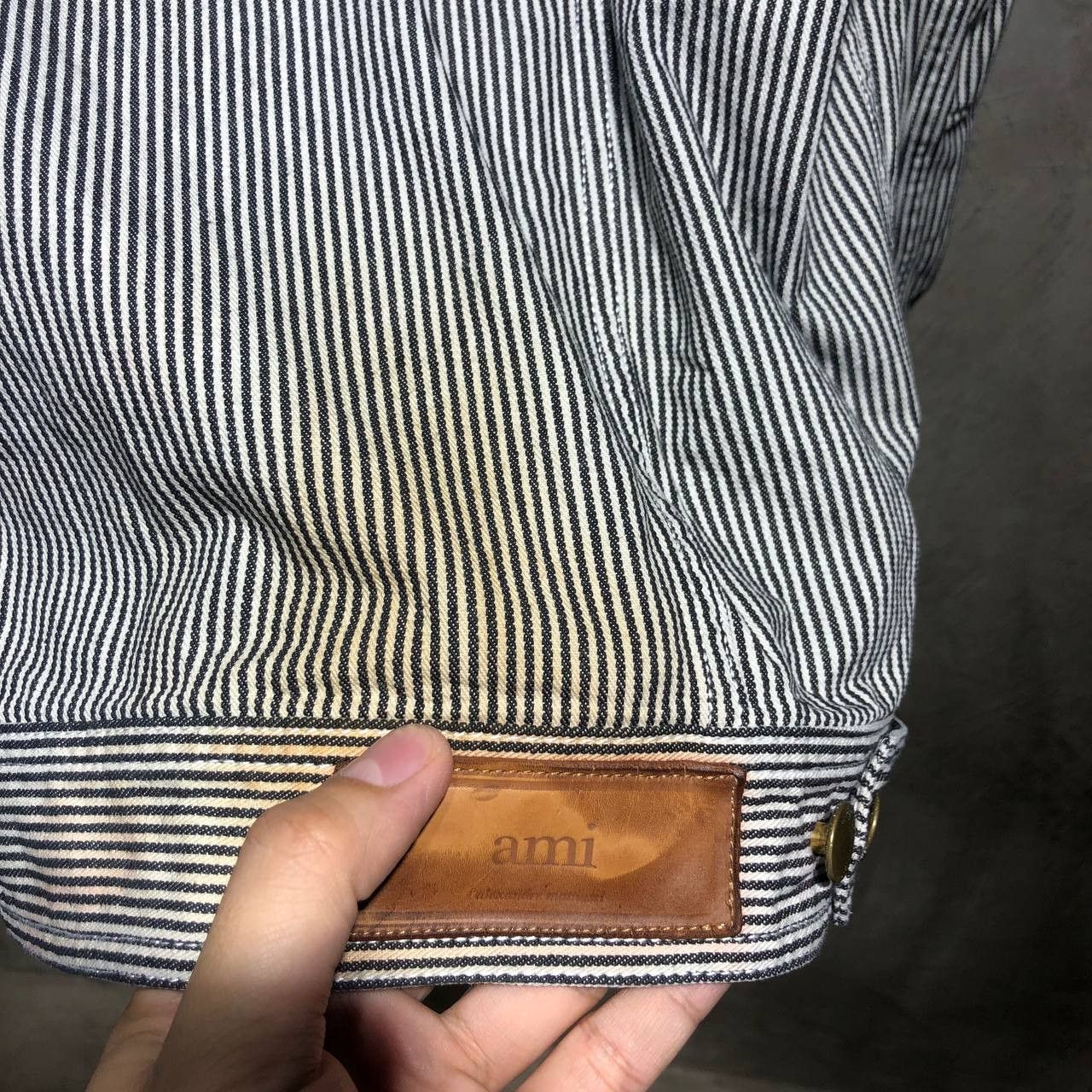 AMI Ami Paris Alexandre Mattiussi Denim striped jacket Size US S / EU 44-46 / 1 - 9 Thumbnail