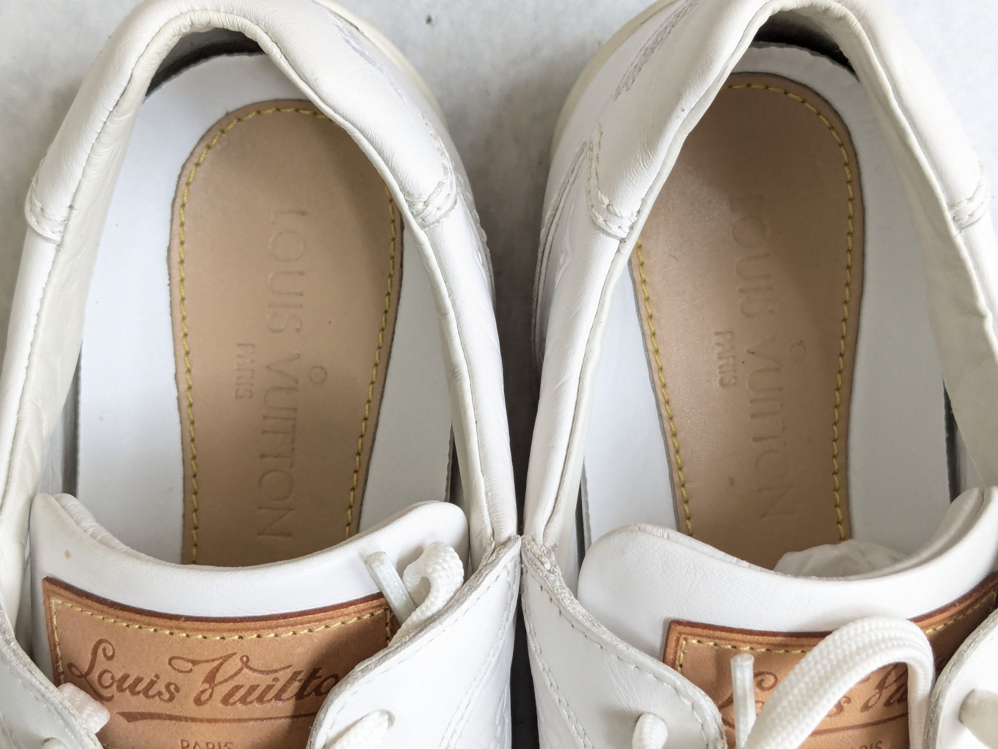Louis Vuitton Louis Vuitton Sneakers White 7.5 Monogram Logo High Tops Size US 7.5 / EU 40-41 - 6 Thumbnail