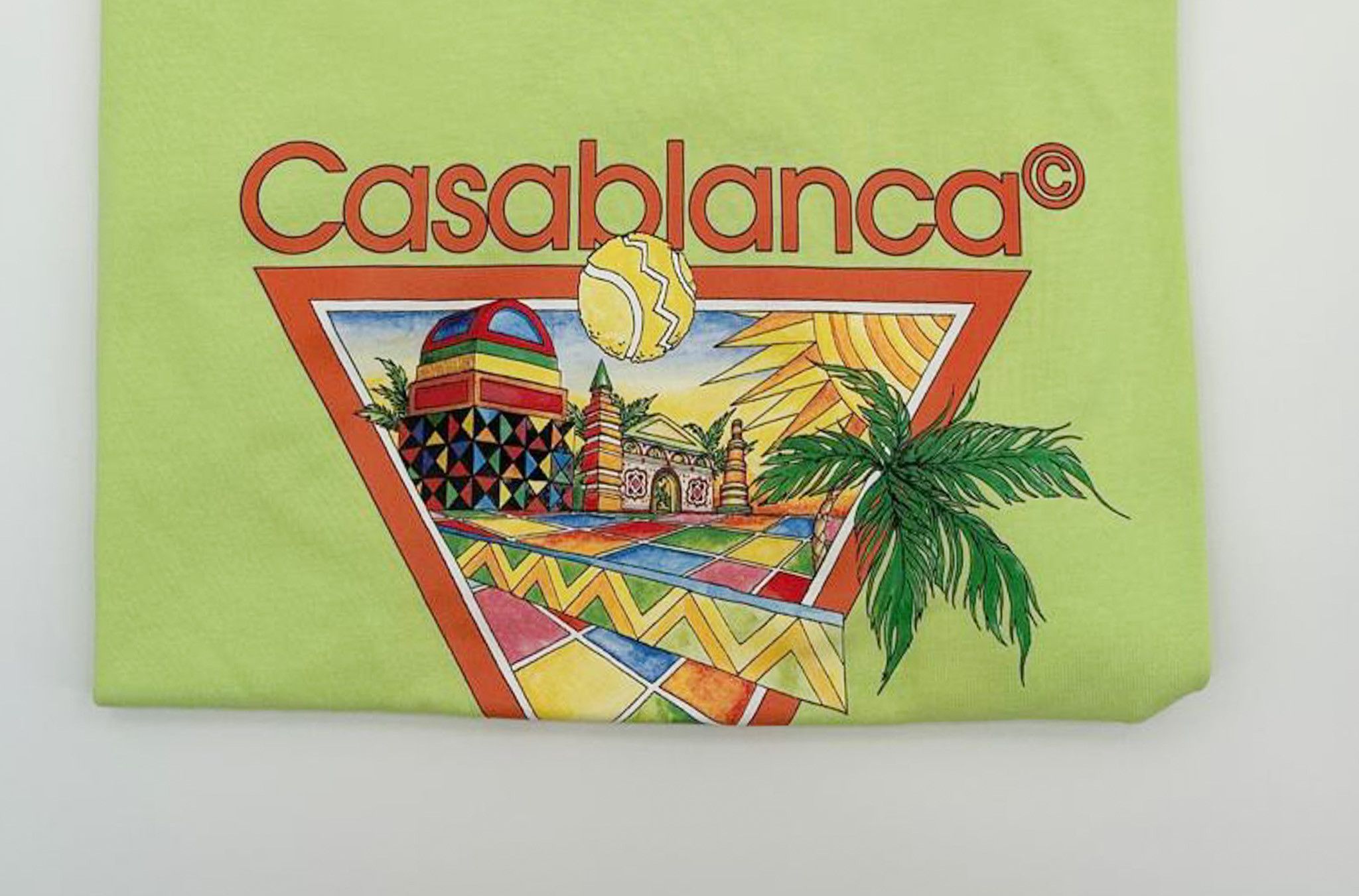 Casablanca Casablanca Pale Green Afro Cubism Tennis Club T-Shirt Size US XL / EU 56 / 4 - 2 Thumbnail