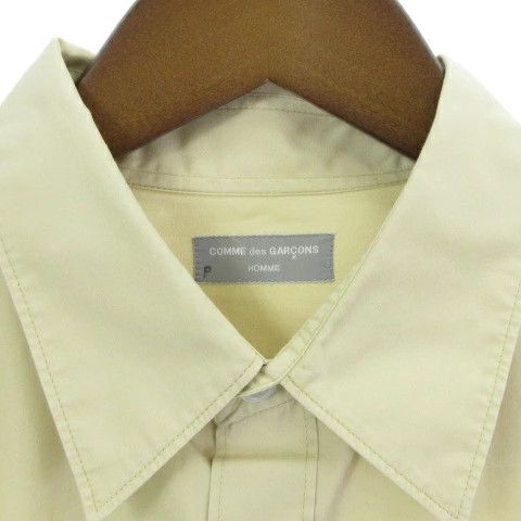 Comme des Garcons Homme Shirt Dress Cuff-type Long Sleeve Cotton Button Yellow Beige Size US L / EU 52-54 / 3 - 4 Thumbnail