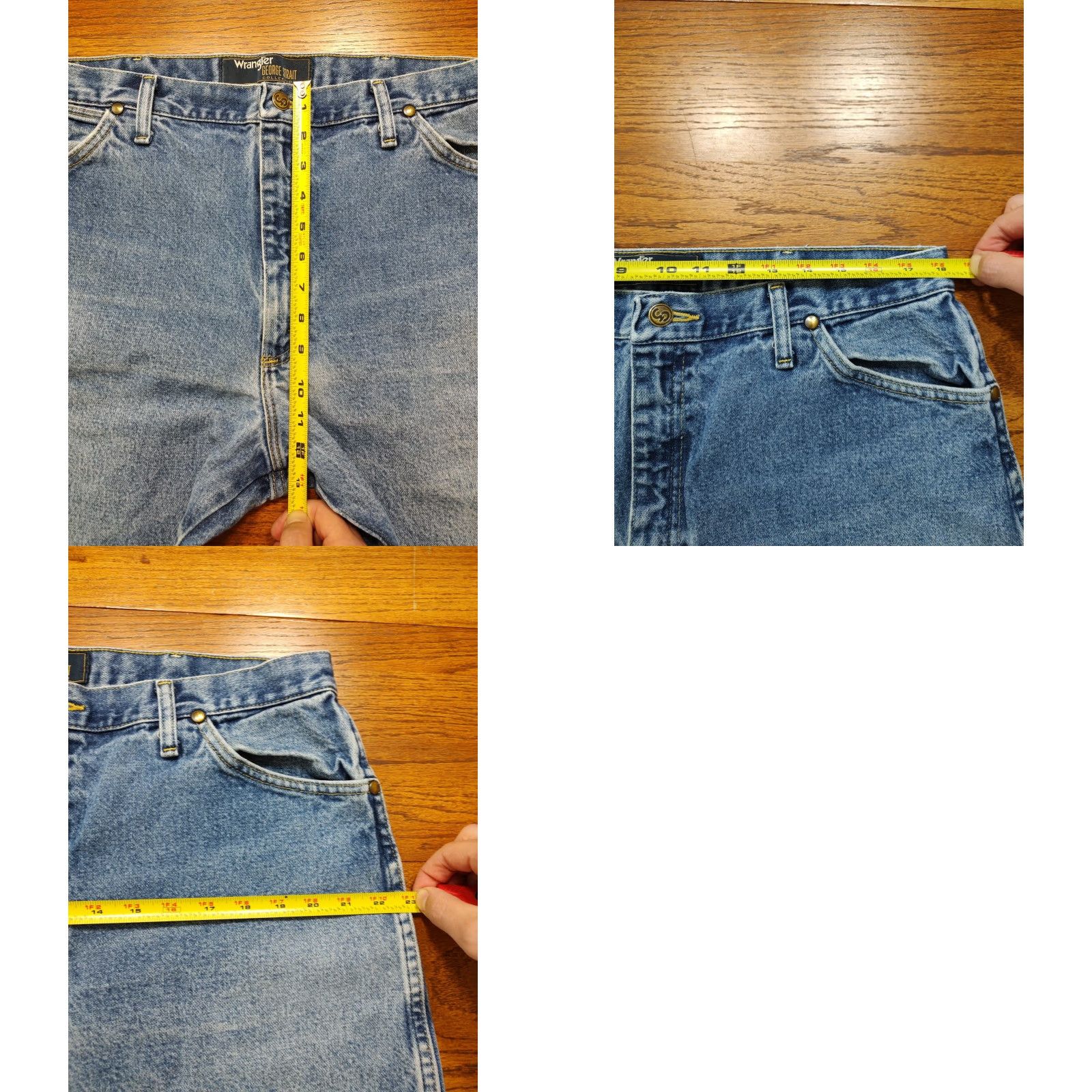 Wrangler VINTAGE Wrangler George Strait Jeans Blue Denim Cowboy 36x30 90s Mens Size US 36 / EU 52 - 9 Thumbnail