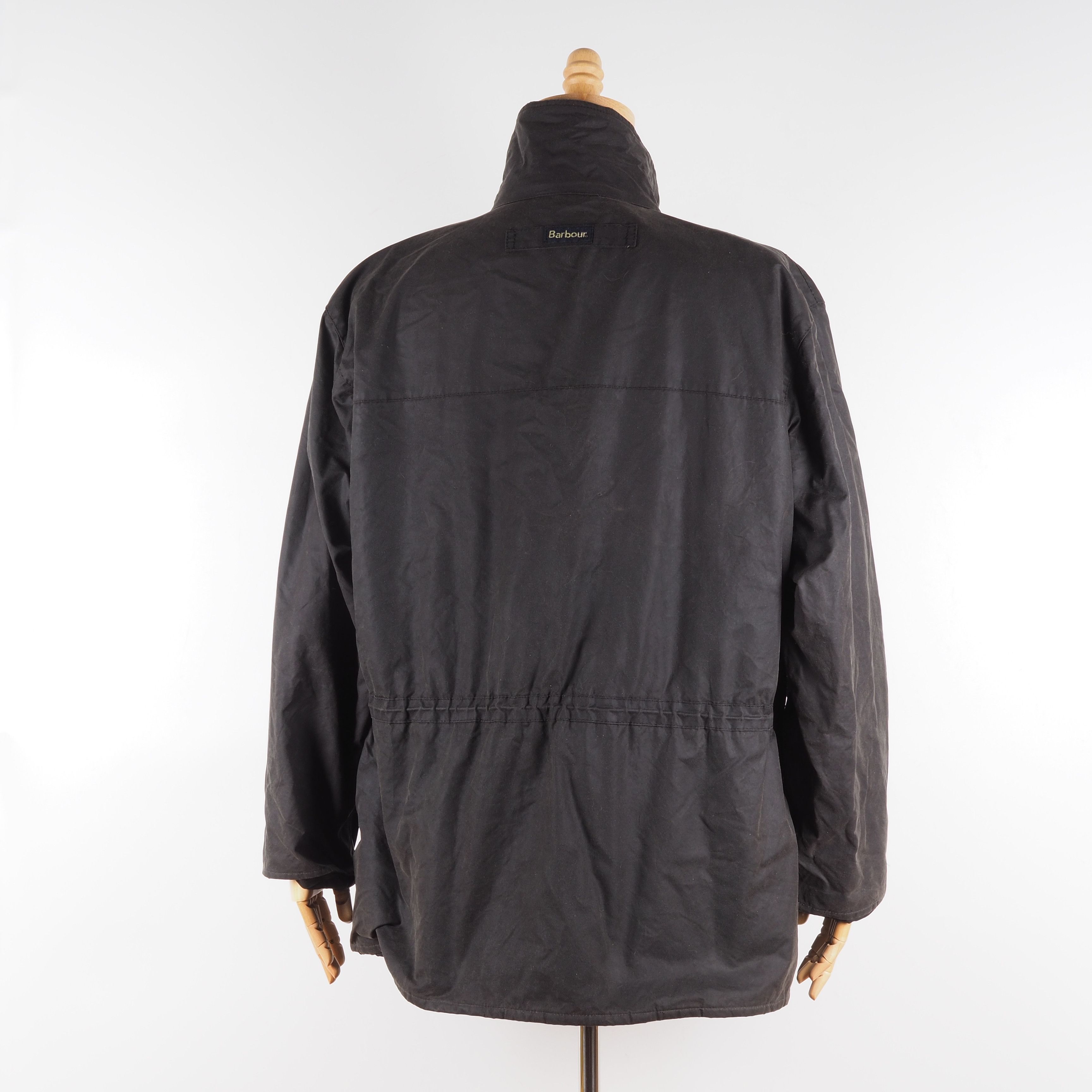 Barbour × Vintage Barbour A1506 Polarwax Fleece Lined Black Waxed Coat Jacket Size US L / EU 52-54 / 3 - 4 Thumbnail