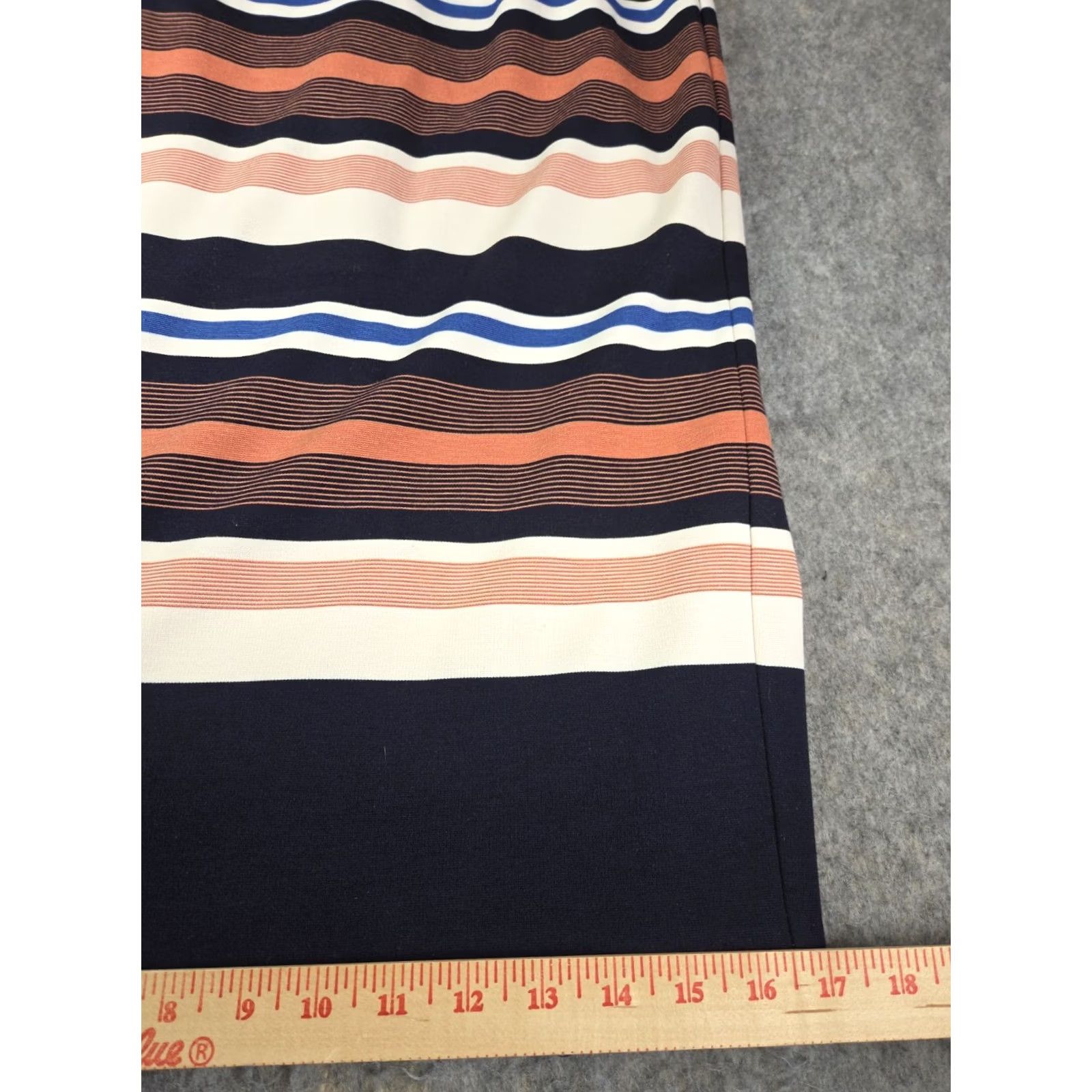 Adrianna Papell Adrianna Papell Womens Dress Shirt Dress Regular Size 6 Multicolor Striped Crew Neck Short Sleeve Knee Length Lightweight Knit Cotton White Womens Size M / US 6-8 / IT 42-44 - 4 Thumbnail