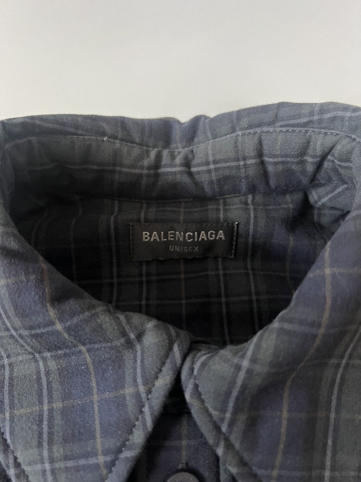 Balenciaga Balenciaga Check Oversized Padded Flannel Shirt Size US XL / EU 56 / 4 - 15 Thumbnail
