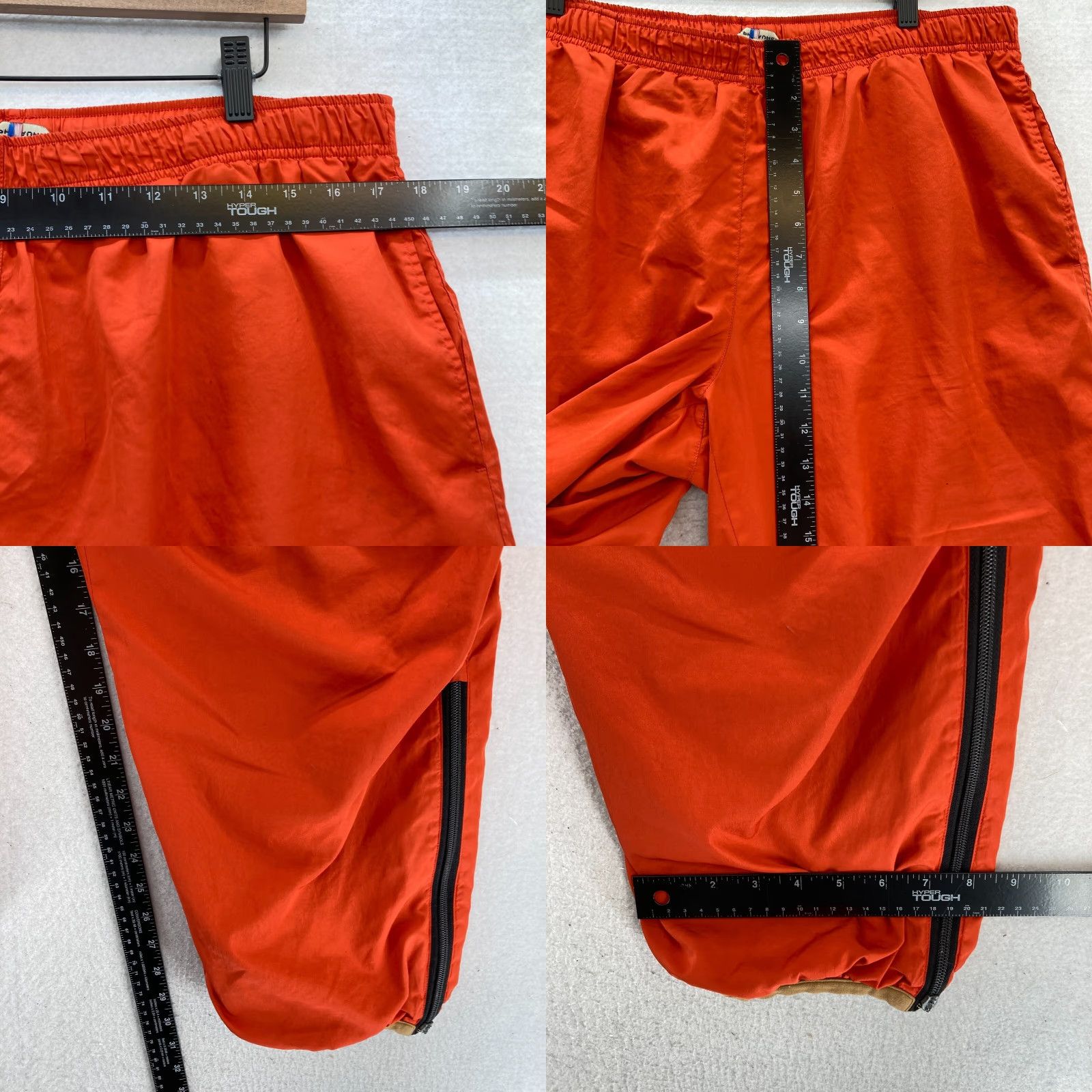 Polo Ralph Lauren VINTAGE Polo Ralph Lauren Polo Sport Track Pants Mens Large Orange Lined Ankle Zip 30 In Inseam Size US L / EU 52-54 / 3 - 9 Thumbnail