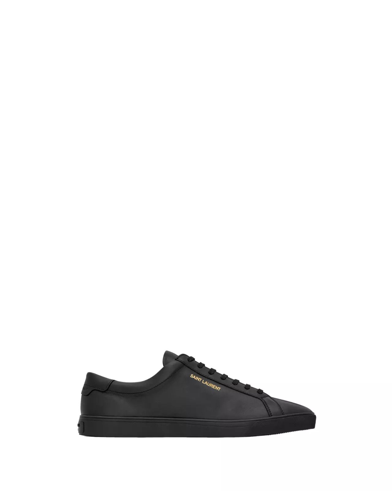 SAINT LAURENT Andy Black Leather Sneakers New And Authentic