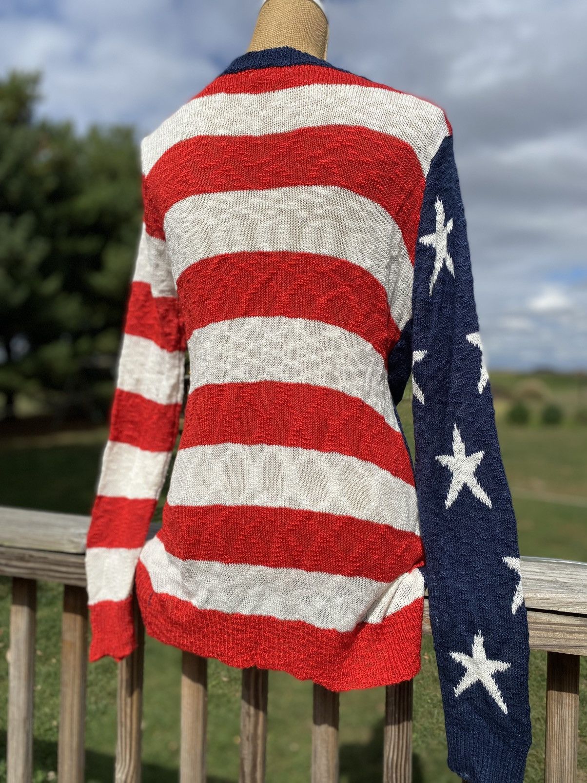 Other ANDTHEWHY Los Angeles Flag Red/White/Blue Cardigan Size S/M Size S / US 4 / IT 40 - 7 Thumbnail