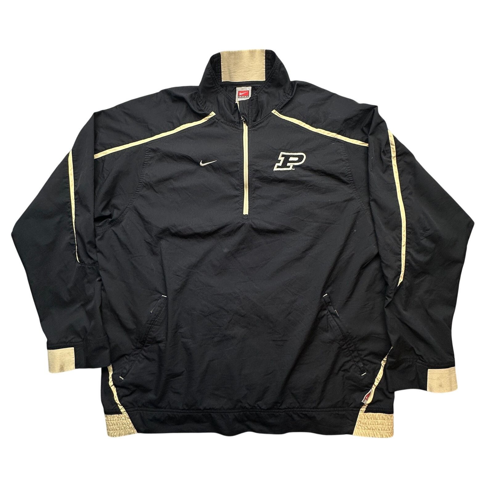 Nike Nike Team Fit Storm Purdue Boilermakers 1/4 Zip Windbreaker Size US L / EU 52-54 / 3 - 1 Thumbnail