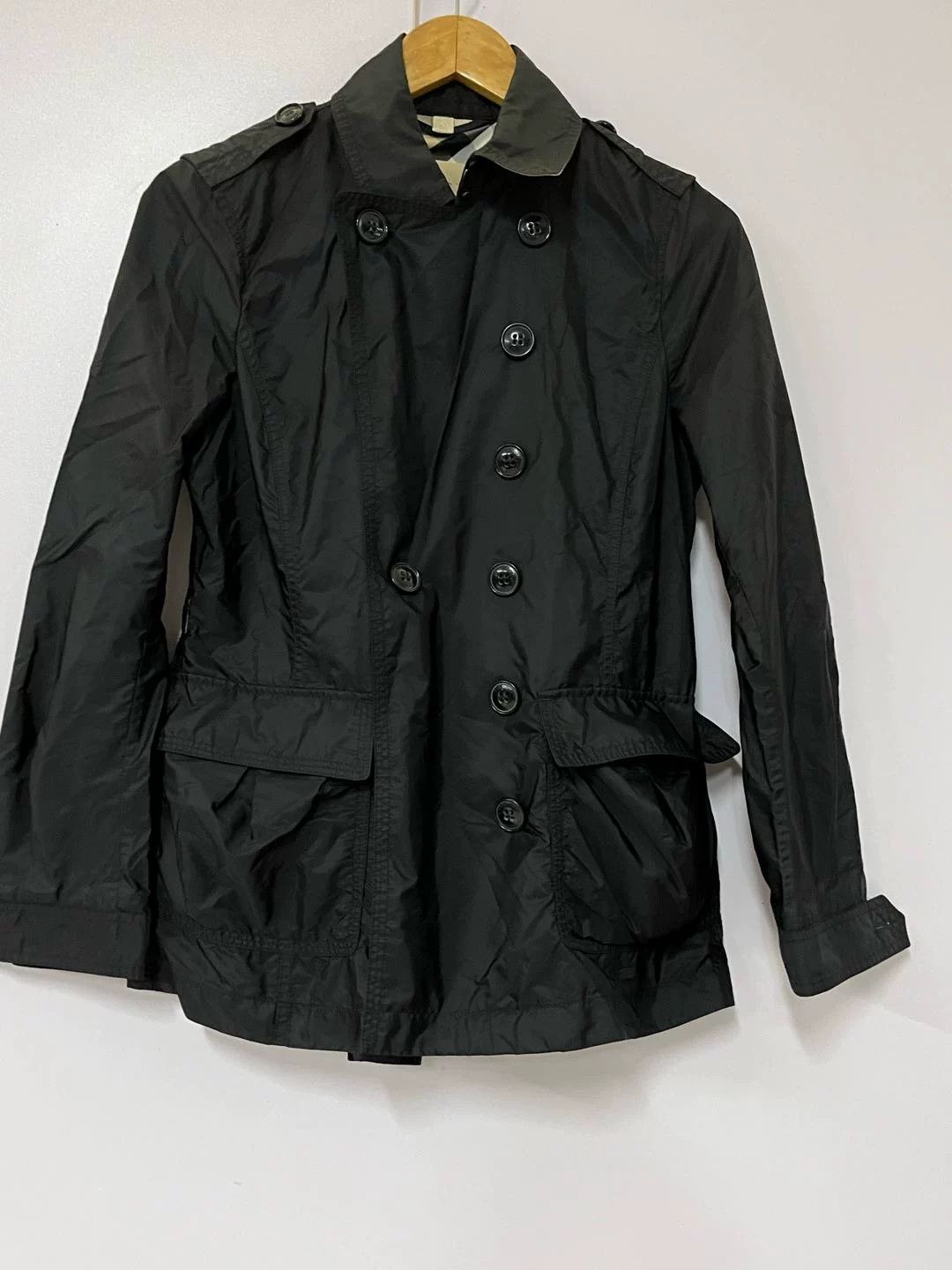 Burberry Burberry Black Double-Breasted Belted Windbreaker Size US M / EU 48-50 / 2 - 1 Thumbnail