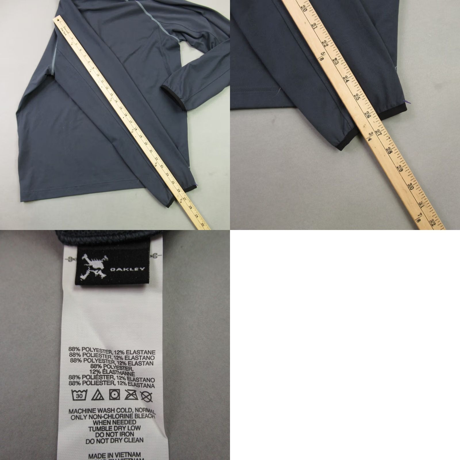 Oakley Oakley Pullover Mens S Long Sleeve 1/4 Zip Casual Lightweight Gray Stretch Size US S / EU 44-46 / 1 - 8 Thumbnail