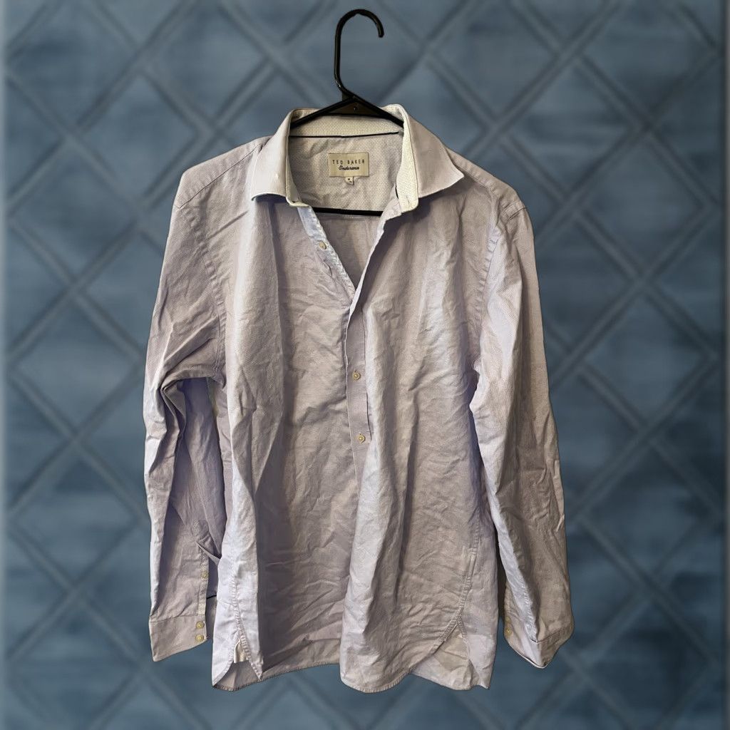 Ted Baker Ted Baker Shirt Mens 16 Button Up Endurance Blue Dress Business Casual Size US L / EU 52-54 / 3 - 1 Thumbnail
