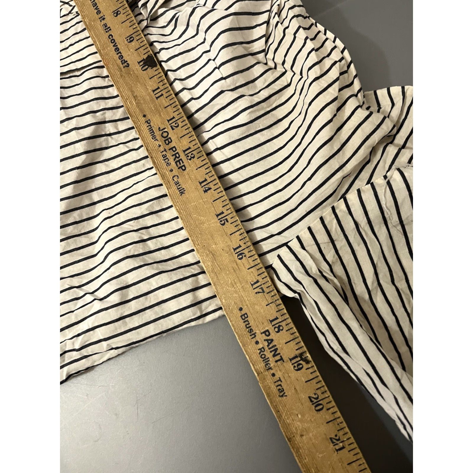 H&M H&M Women Off Shoulder Tie Front White Striped Blouse 6 Size M / US 6-8 / IT 42-44 - 5 Thumbnail