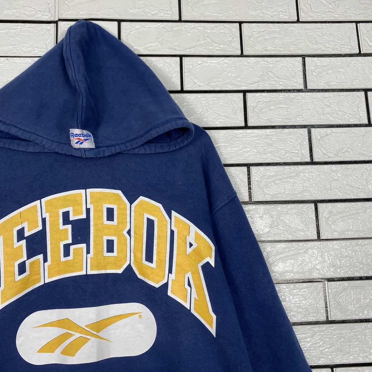 Vintage 📌Vintage Hoodie Sweatshirt Pull Over Reebok Big Logo Size US L / EU 52-54 / 3 - 7 Thumbnail