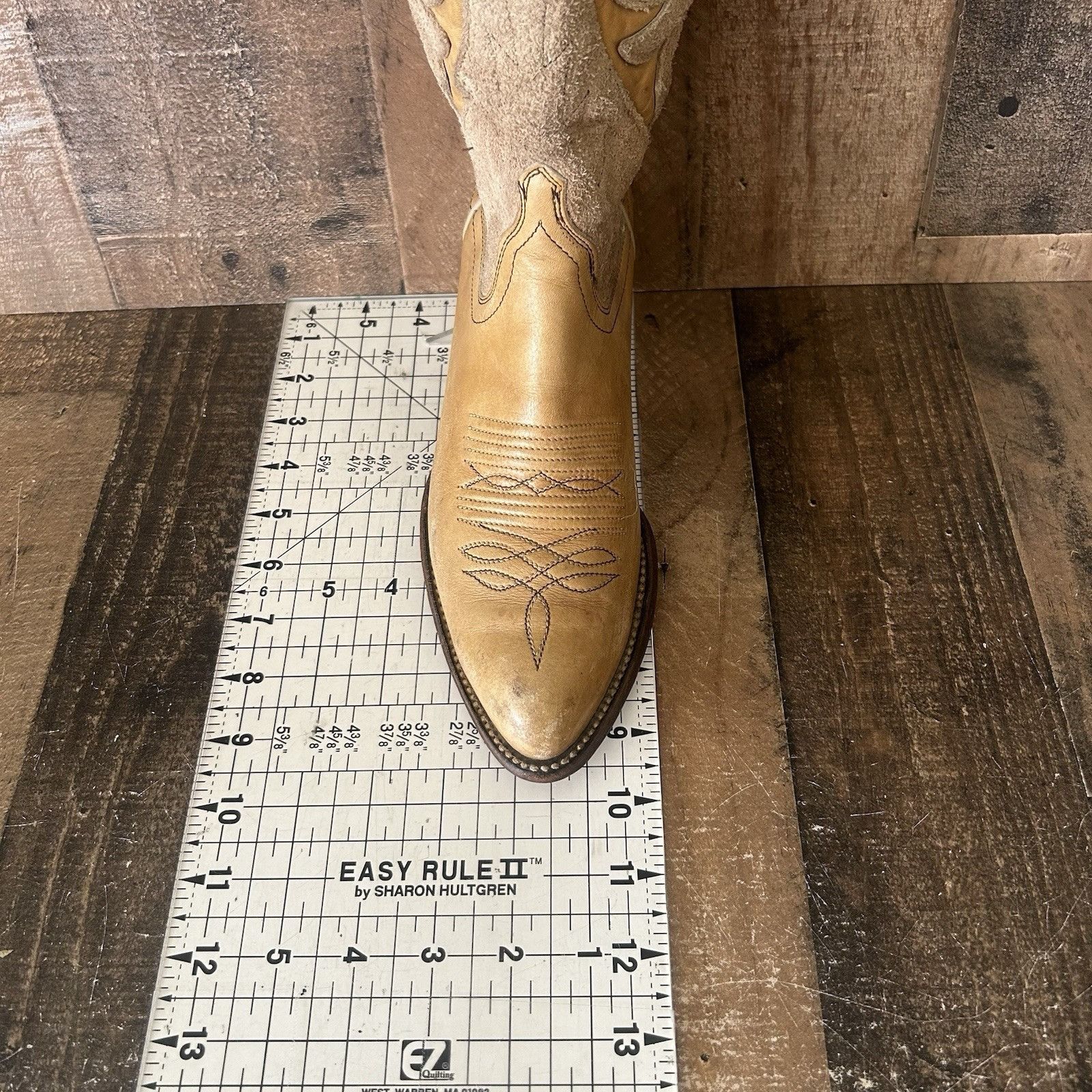 Dan Post Dan Post 4231 Suede Leather Inlay Cowboy Boots Womens 7.5 C Size US 7.5 / IT 37.5 - 10 Thumbnail