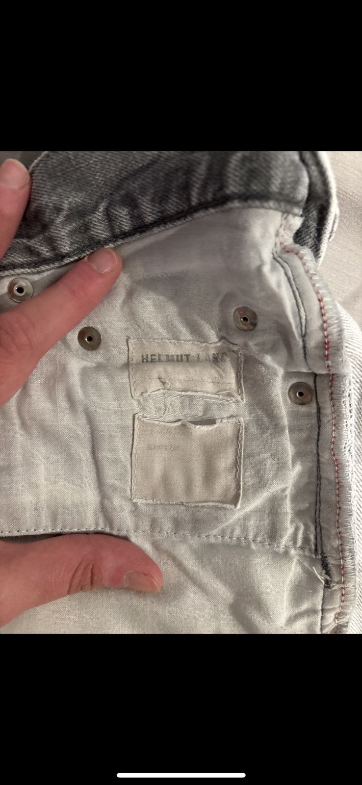 Helmut Lang Helmut Lang Frayed Denim Late 90’s Early 00’s Size US 29 - 4 Thumbnail