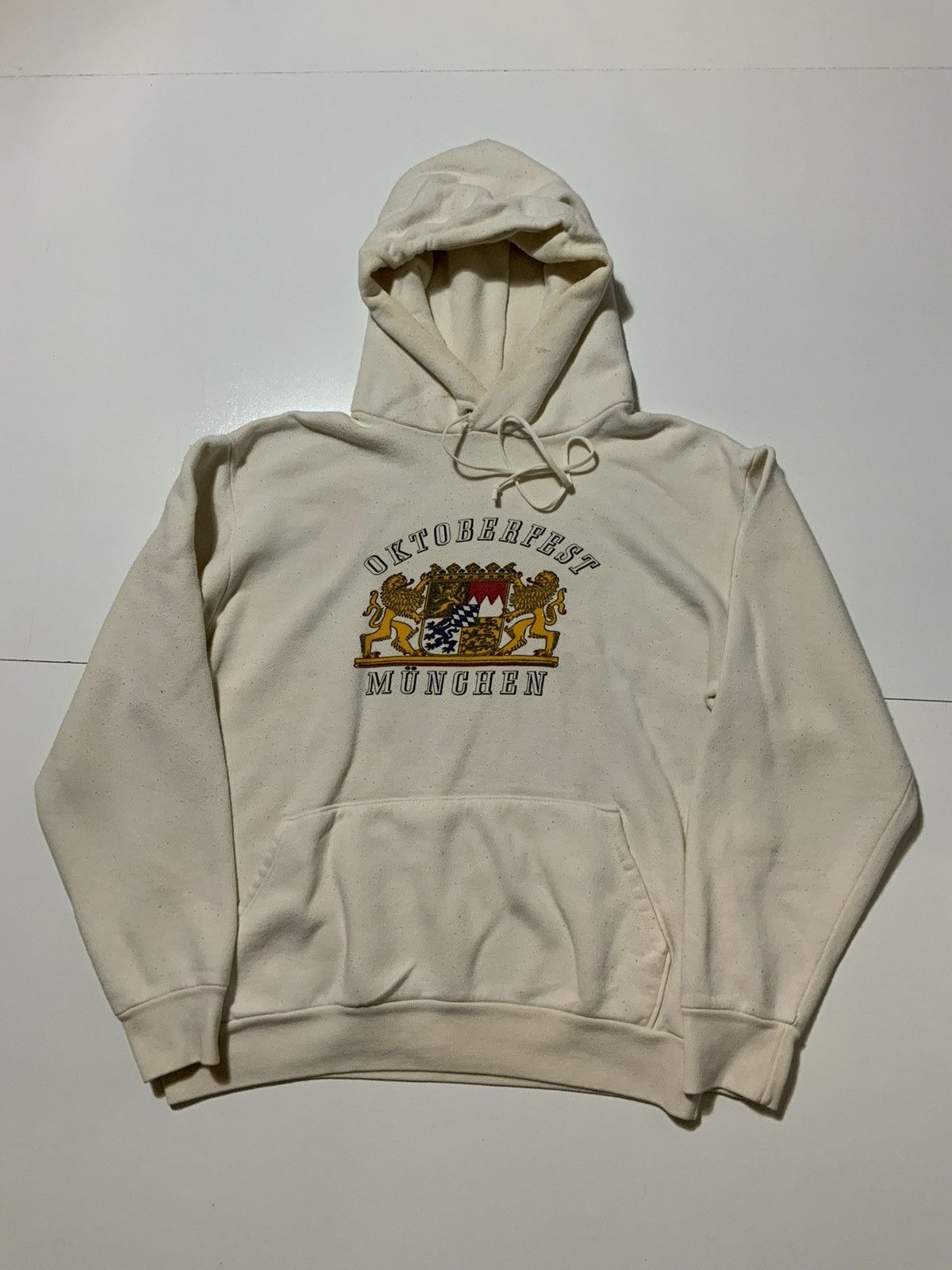 Vintage 80s Oktoberfest Muchen Bavarian Lion Crest Pullover Hoodie Size US M / EU 48-50 / 2 - 1 Thumbnail