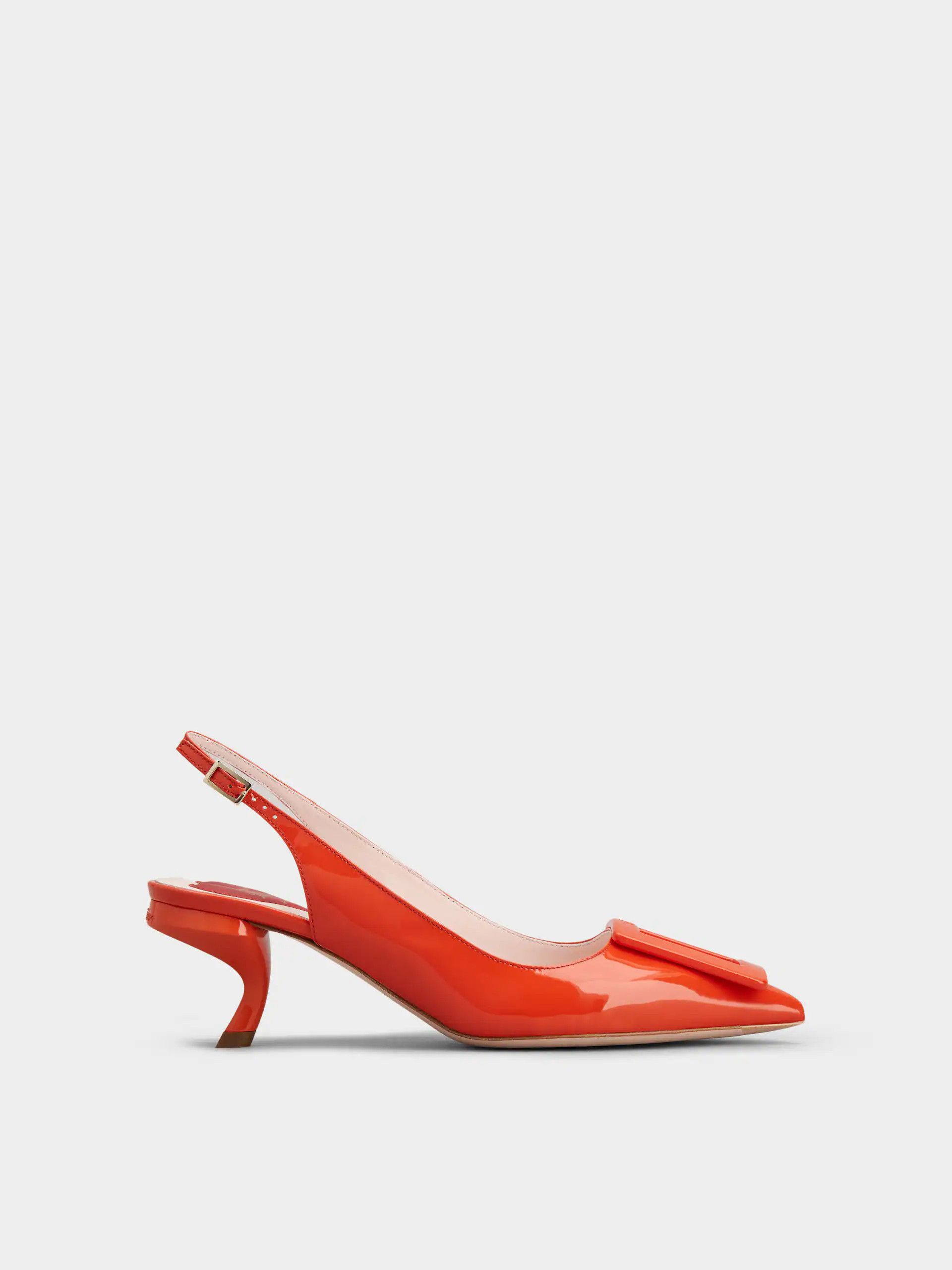 Roger Vivier o1s22i1n0824 Slingback Virgule Pumps in Red Size US 6 / IT 36 - 1 Thumbnail