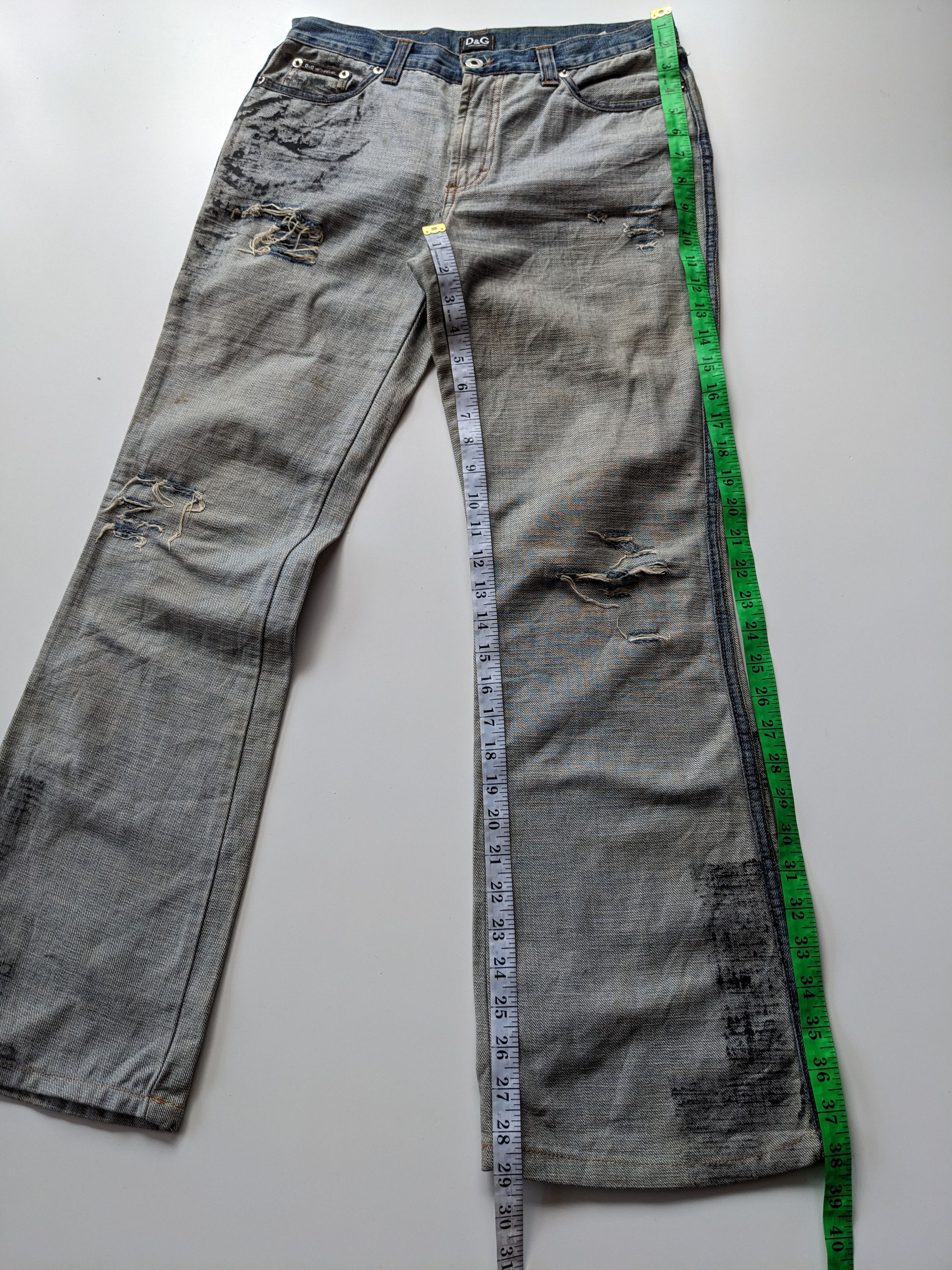 Dolce & Gabbana SS02 Dolce & Gabbana inside out oily flare jeans Size US 29 - 9 Thumbnail
