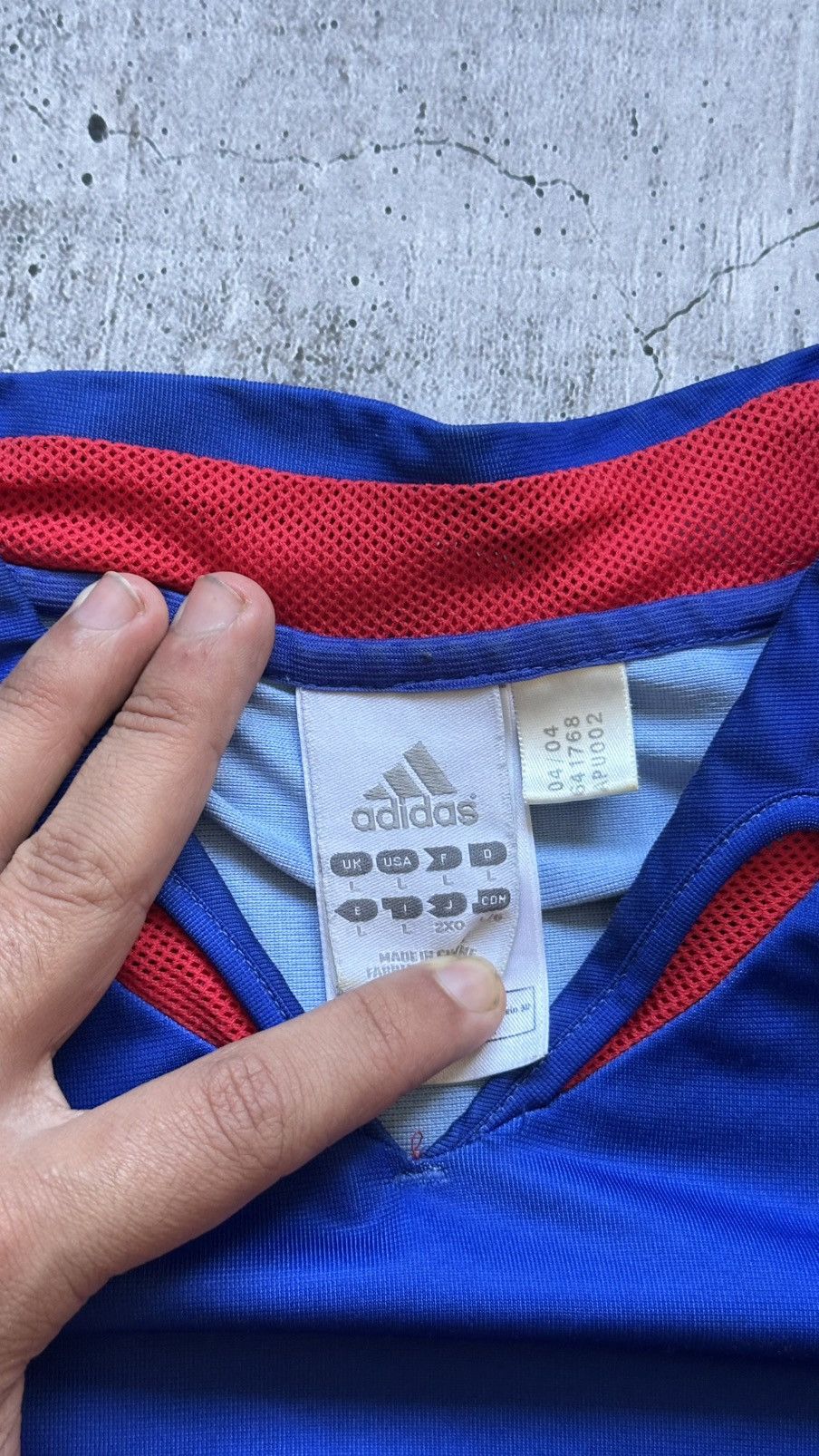 Adidas 2004 Adidas France National Team Vintage Soccer Jersey Size US L / EU 52-54 / 3 - 11 Thumbnail