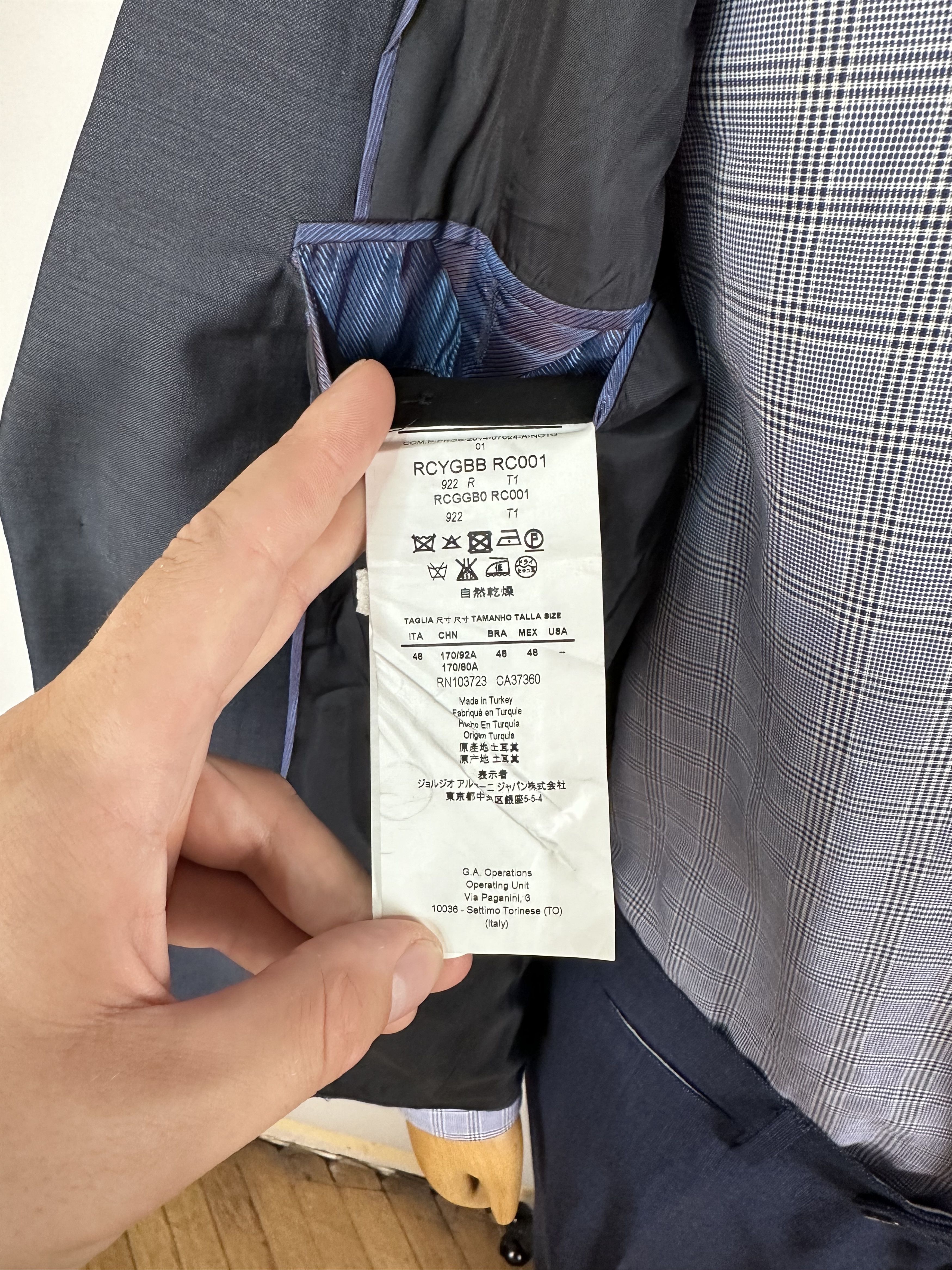 Armani Collezioni Armani Collezioni Sport Coat Blazer Jacket Wool R G Line Size 48R - 9 Thumbnail