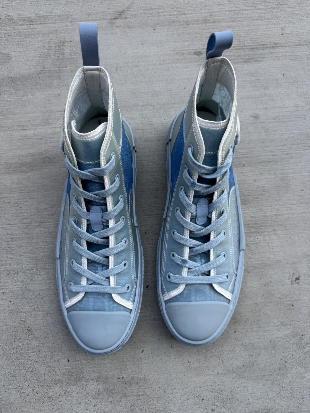 Dior DIOR OBLIQUE B23 HIGH TOP DANIEL ARSHAM BLUE SIZE 42 EU / 9 Size US 9 / EU 42 - 3 Thumbnail