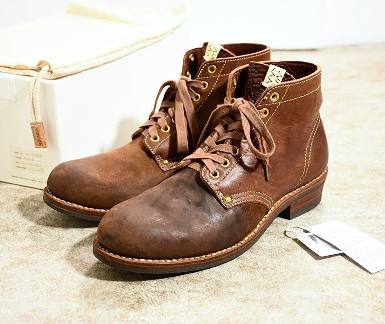 Visvim Brigadier Boots Mid Folk Dk Brown 17SS visvim BRIGADIER