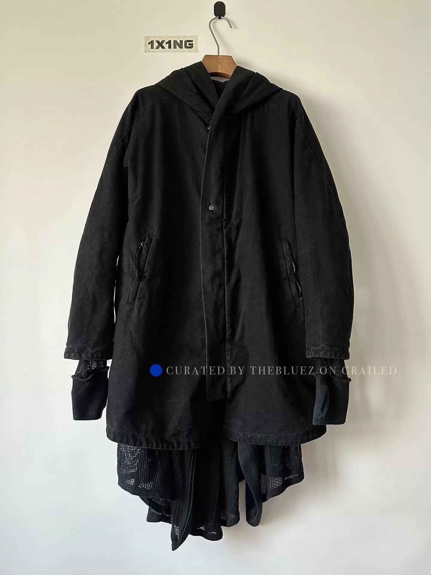 Boris Bidjan Saberi AW15 BORIS BIDJAN SABERI BLOOD RED 2 IN 1 COAT