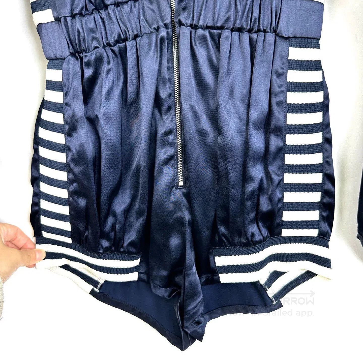 Miu Miu Miumiu Blue Rhinestone Embroidered Playsuit. Size 35" - 7 Thumbnail