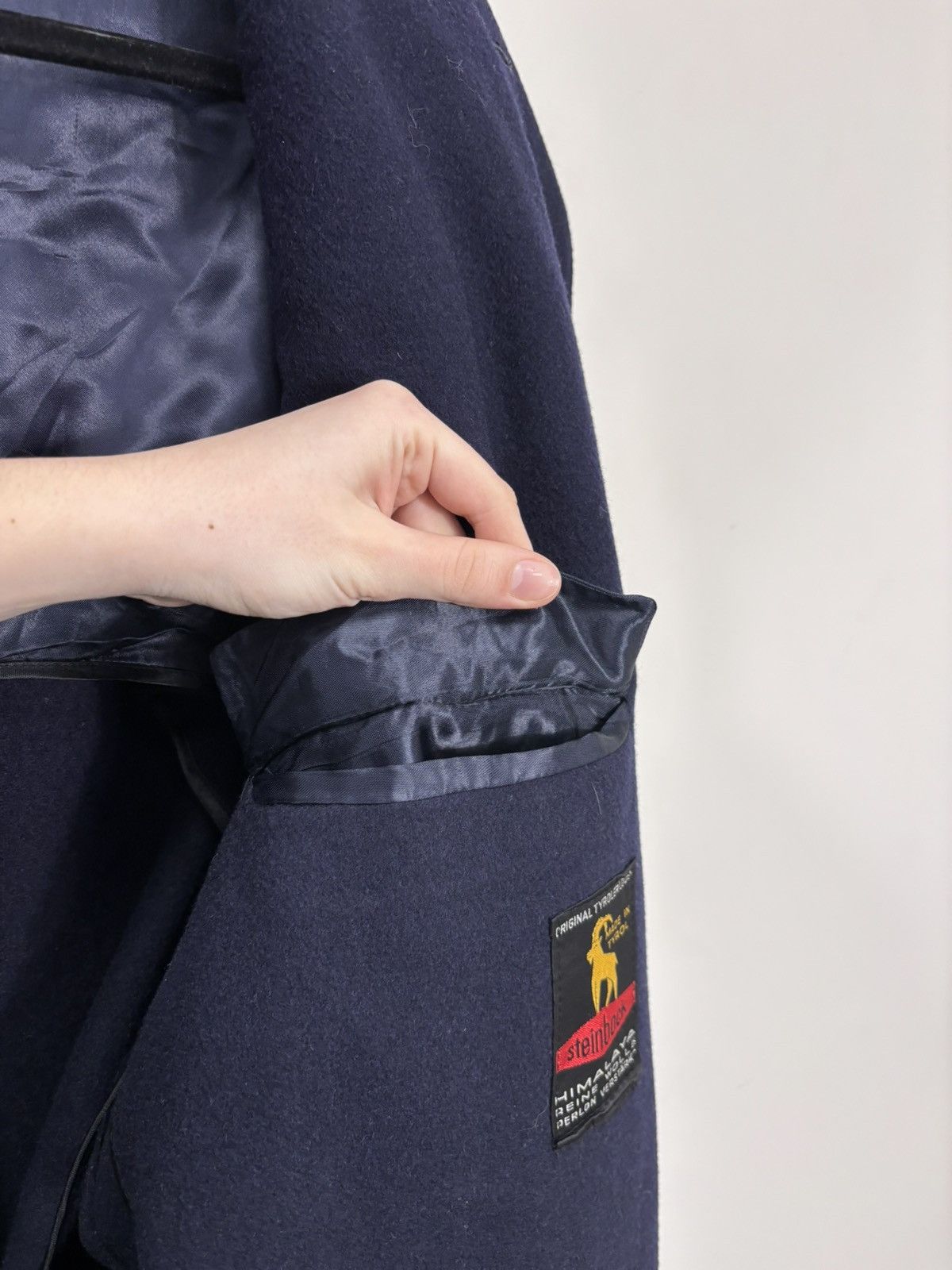 Other Vintage Steinbock Himalaya Loden Navy Blue Wool Overcoat Size US XL / EU 56 / 4 - 17 Thumbnail