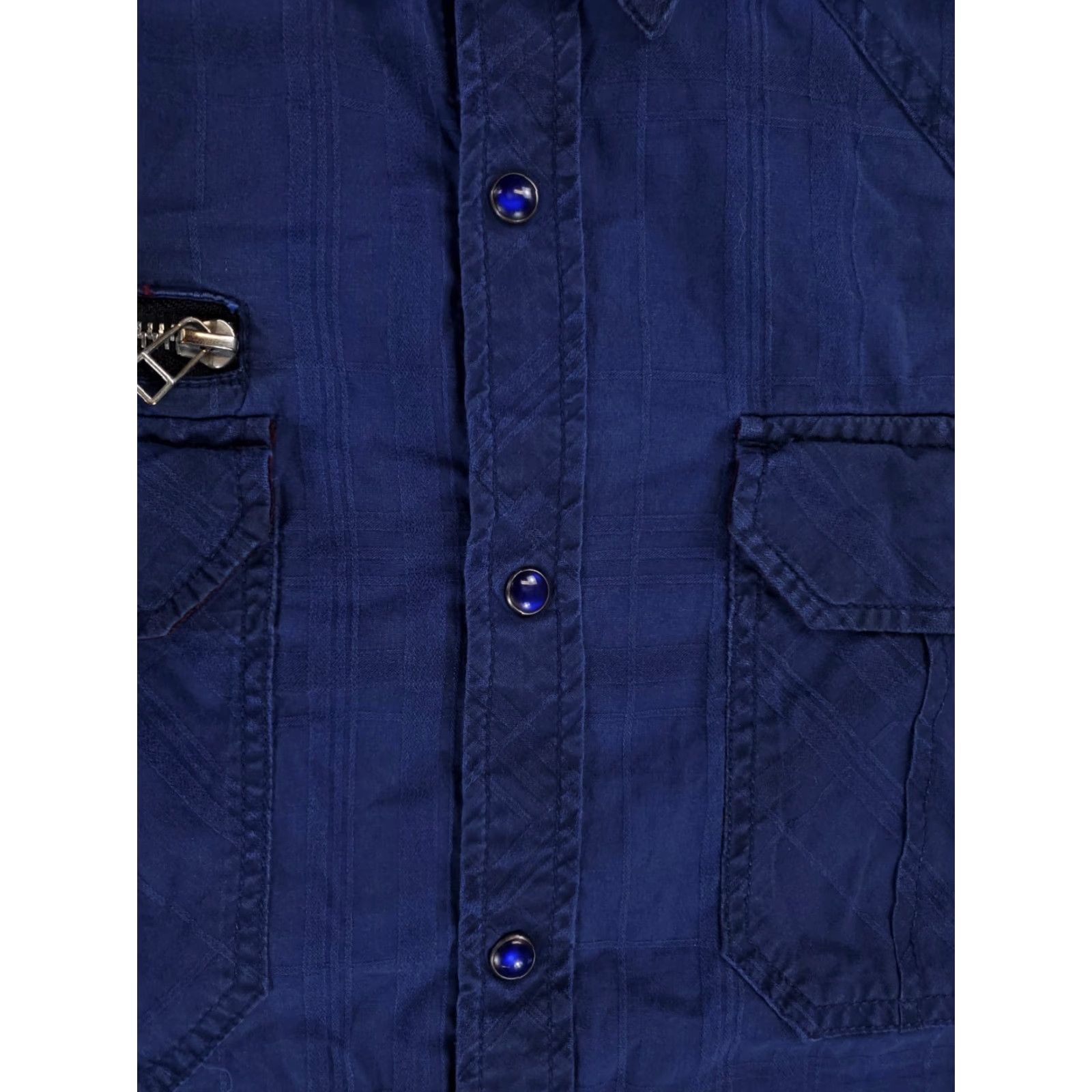 Affliction VINTAGE Affliction Pearl Snap Shirt Embroidered Atheltic Fit Blue Long Sleeve Mens XL Size US XL / EU 56 / 4 - 6 Thumbnail