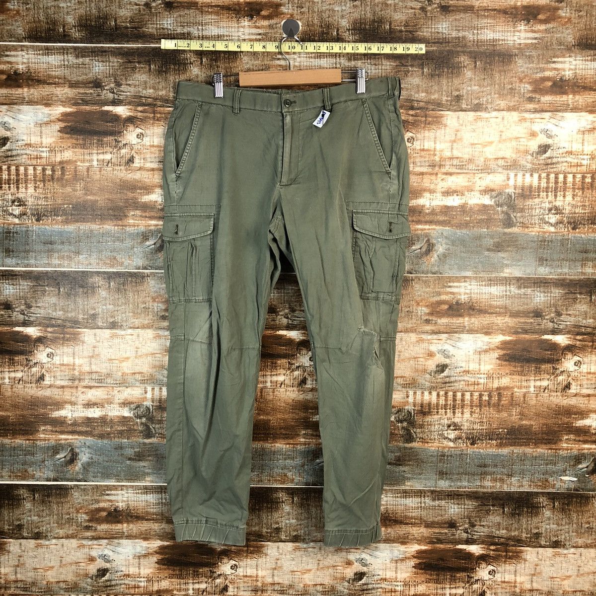 Uniqlo Uniqlo Green Cargo ripped Multipocket utility Pants #A2393 Size US 33 - 1 Thumbnail