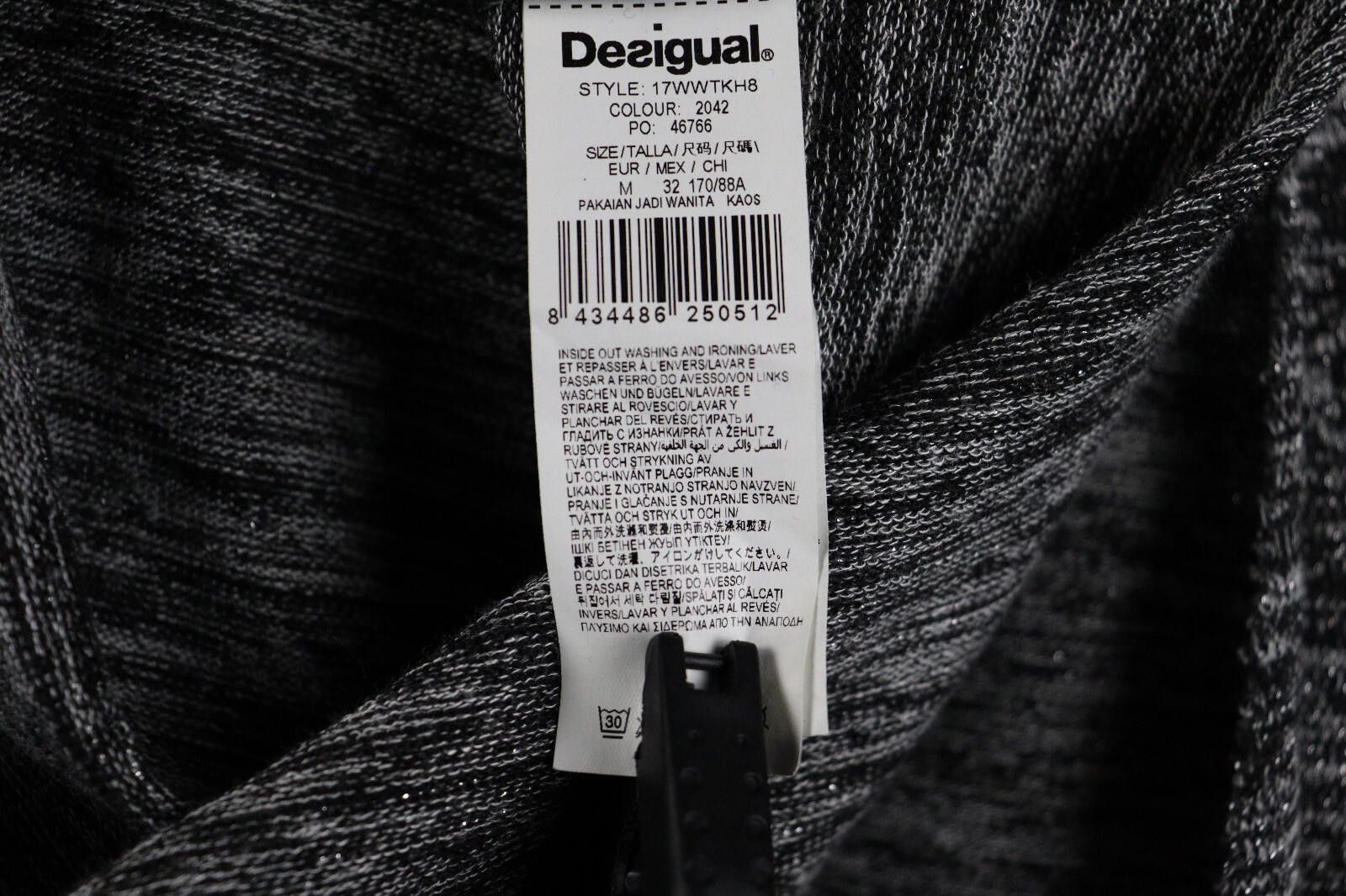 Desigual Desigual Gray Floral Knit Shirt Size EUR M / MEX 32 Size M / US 6-8 / IT 42-44 - 9 Thumbnail